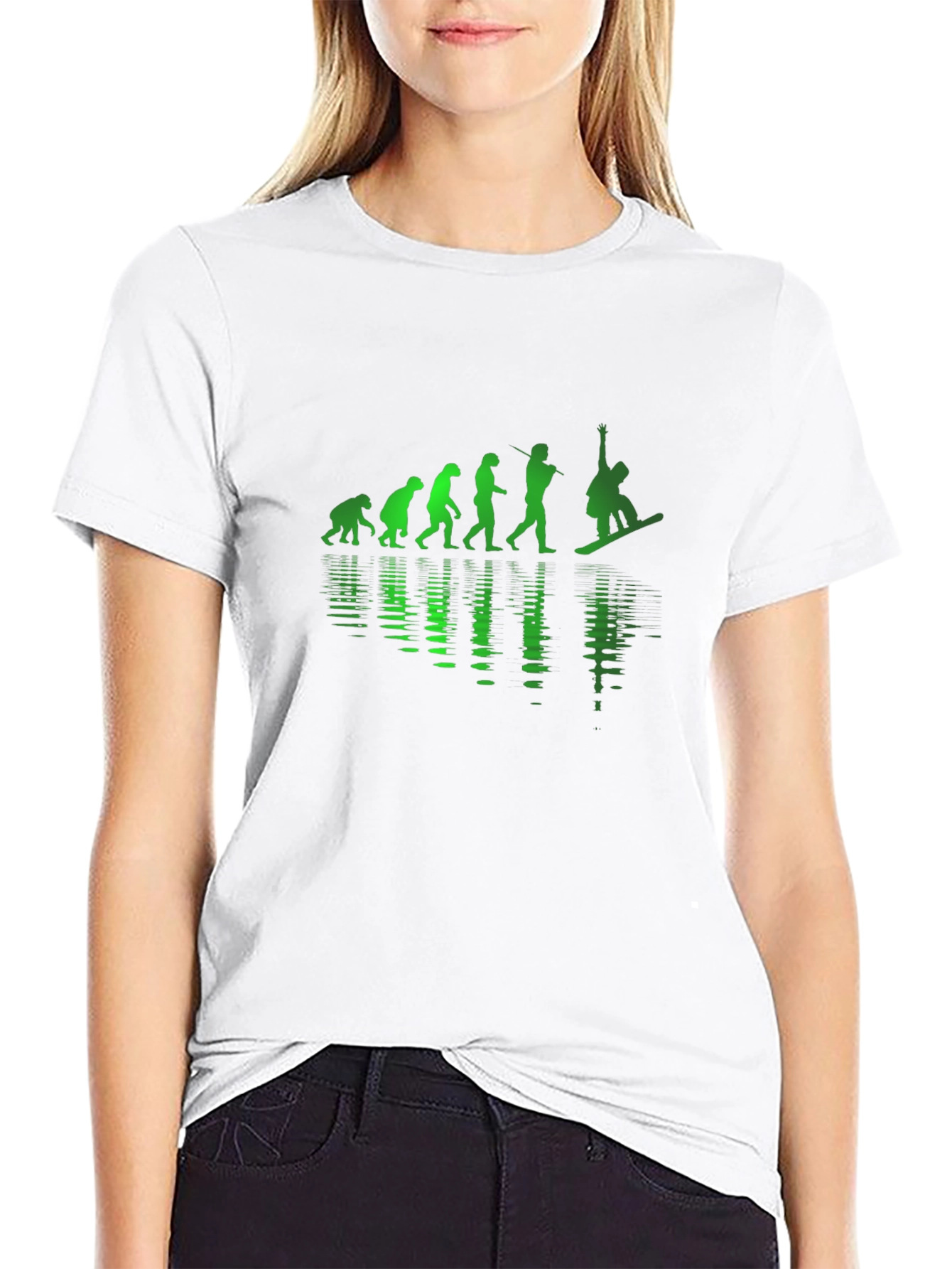 Snowboarder Evolution Black T-Shirt