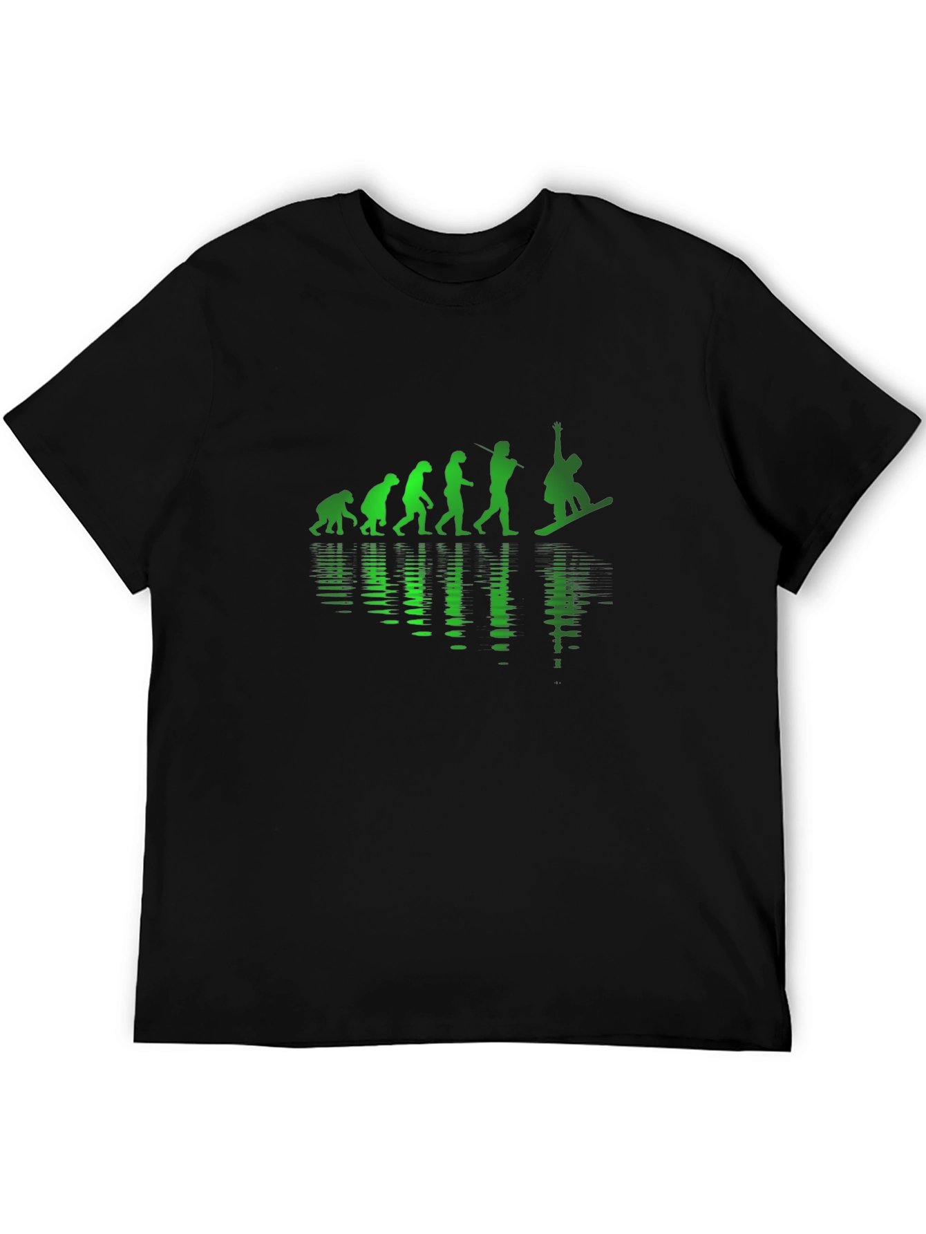 Snowboarder Evolution Black T-Shirt