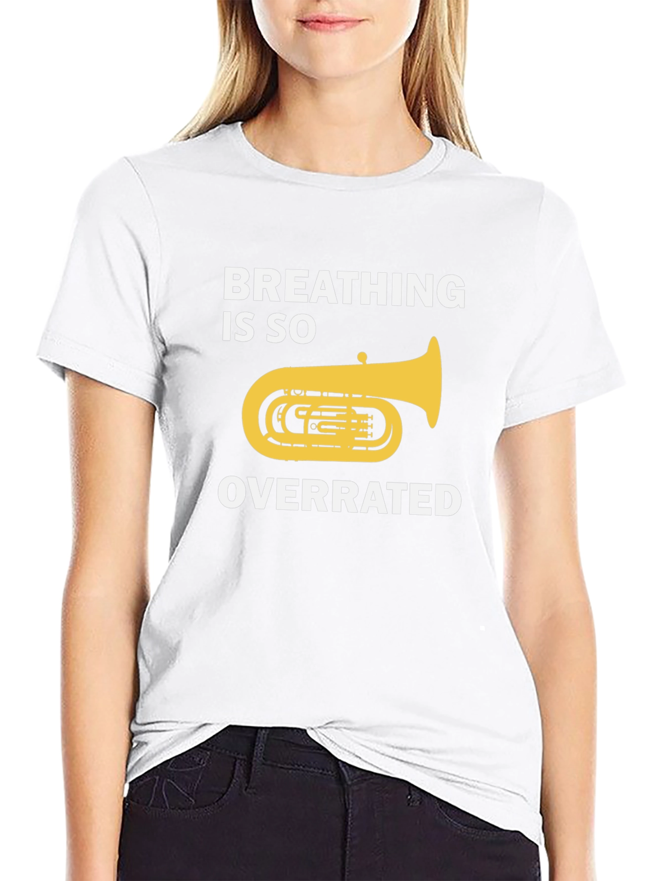 Breathing Is So Overrated Funny Tuba T-Shirt