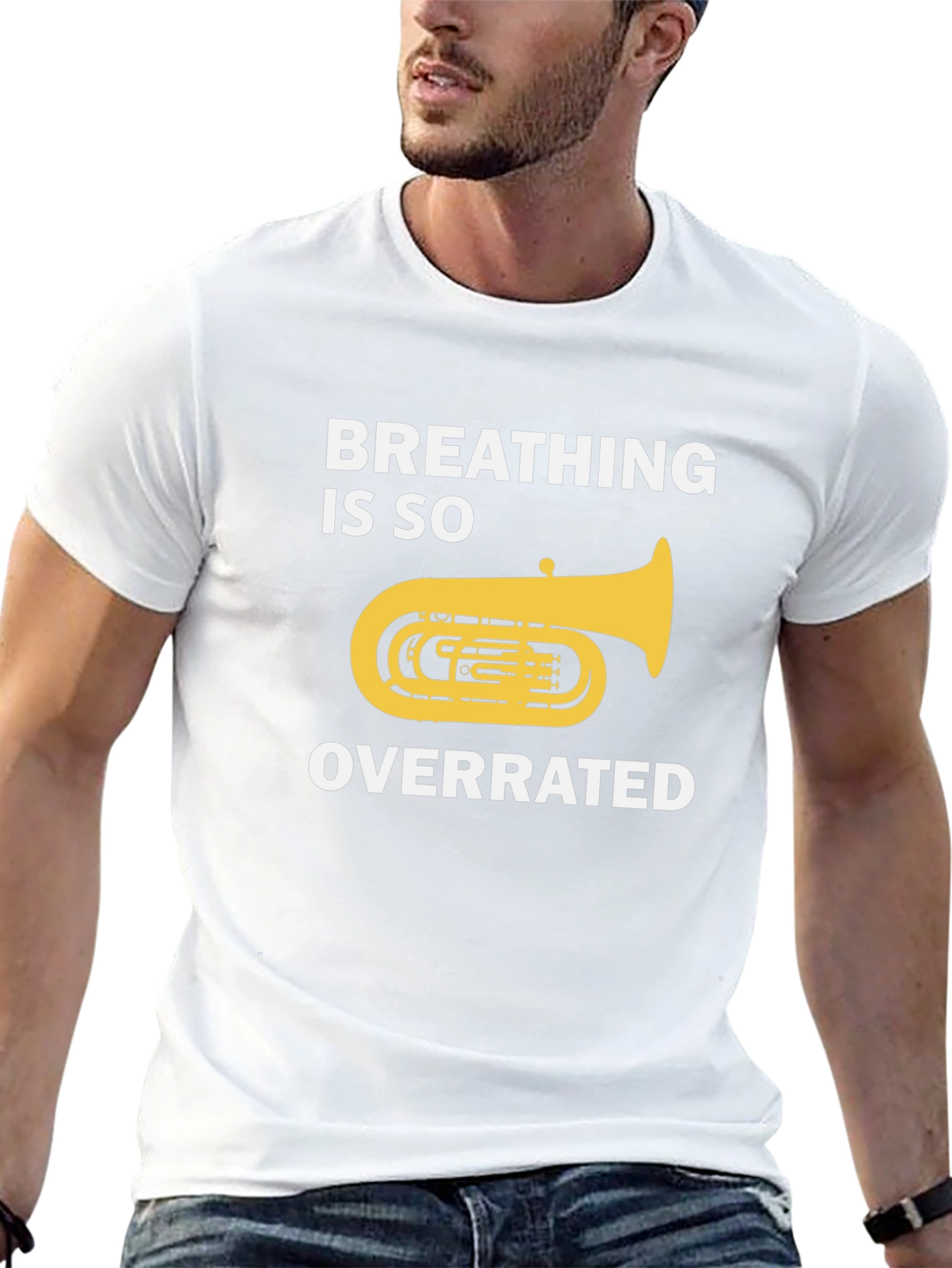 Breathing Is So Overrated Funny Tuba T-Shirt