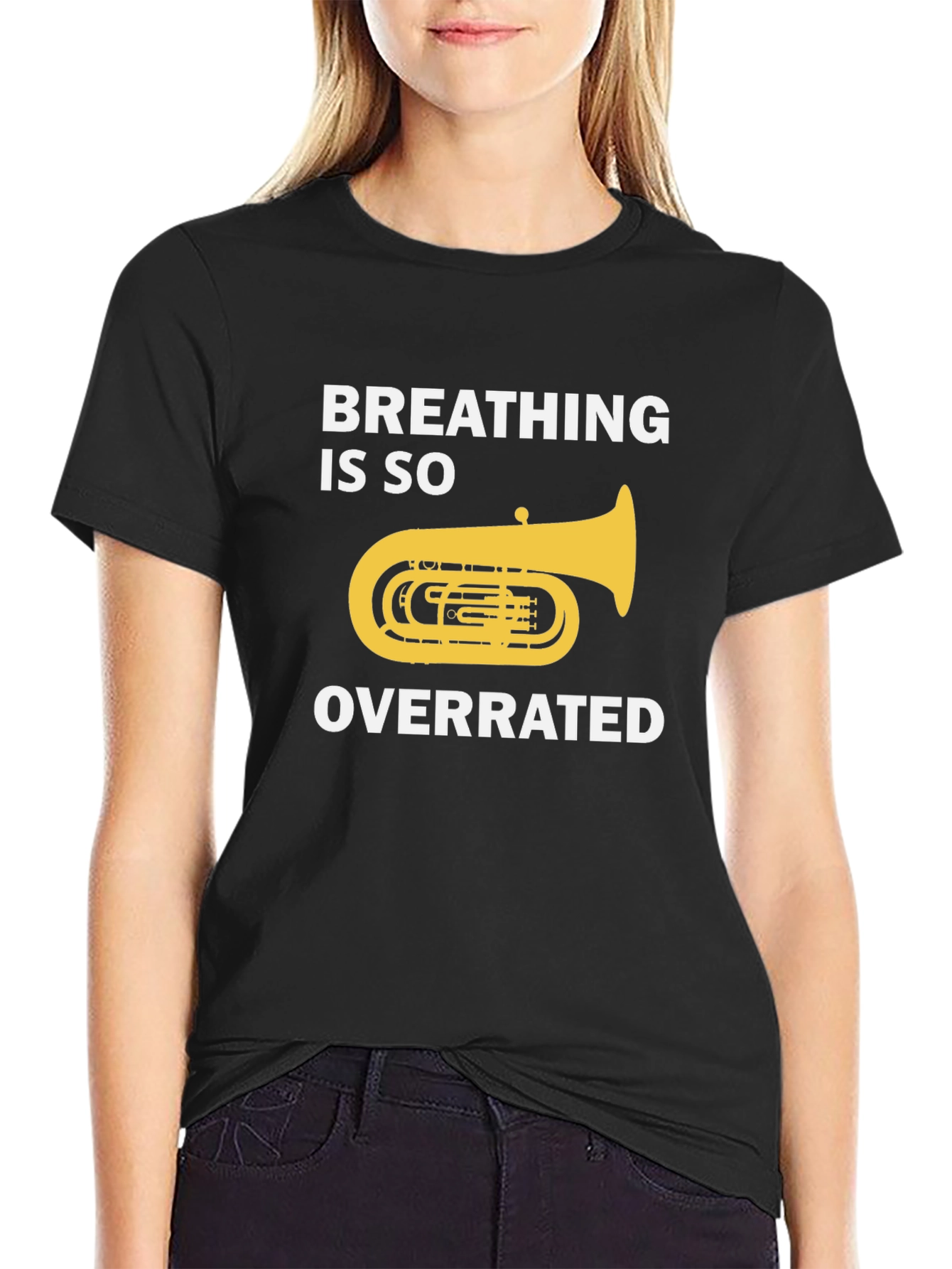 Breathing Is So Overrated Funny Tuba T-Shirt