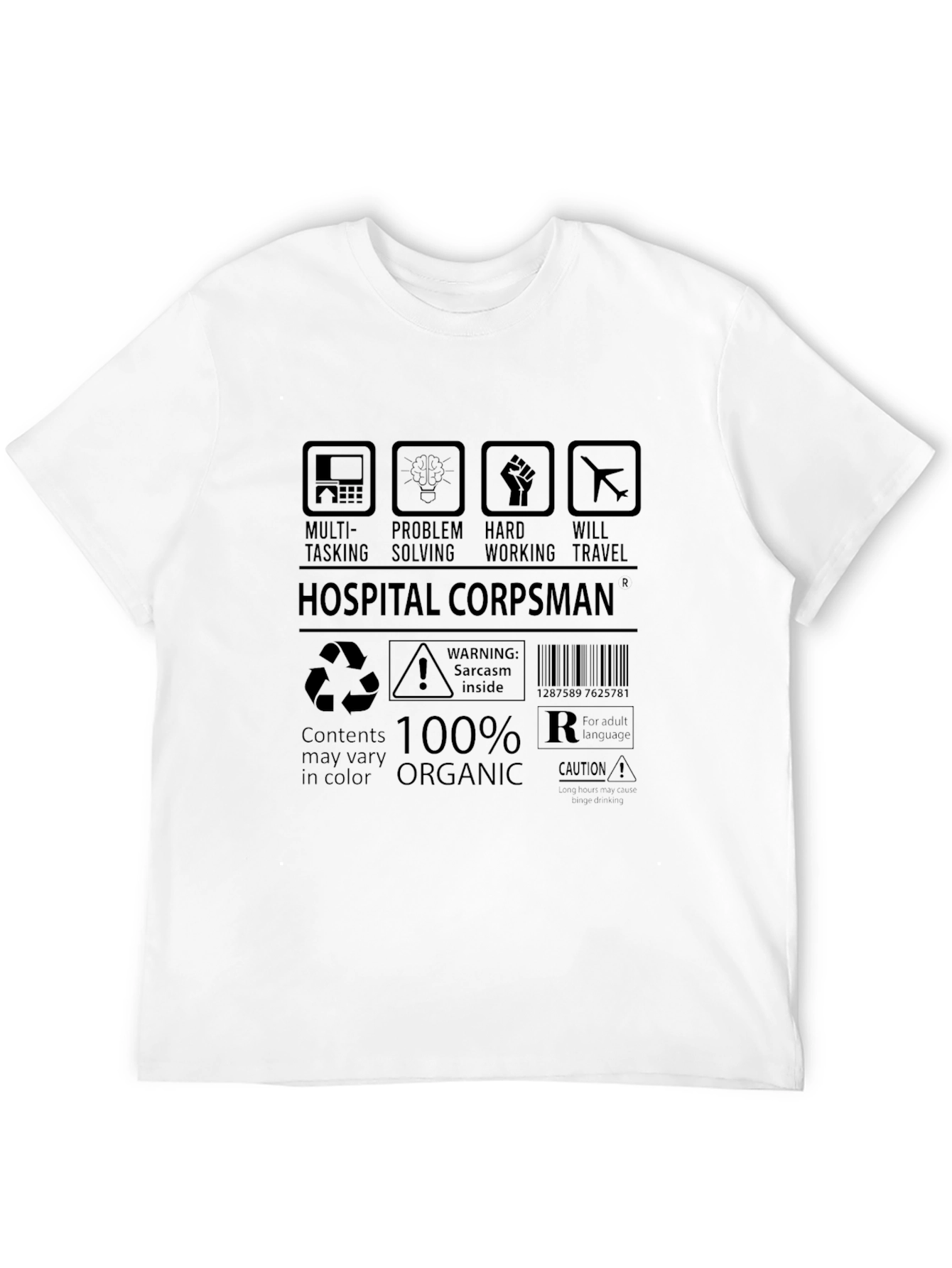 Hospital Corpsman T-Shirt: Multi-Tasking Organic