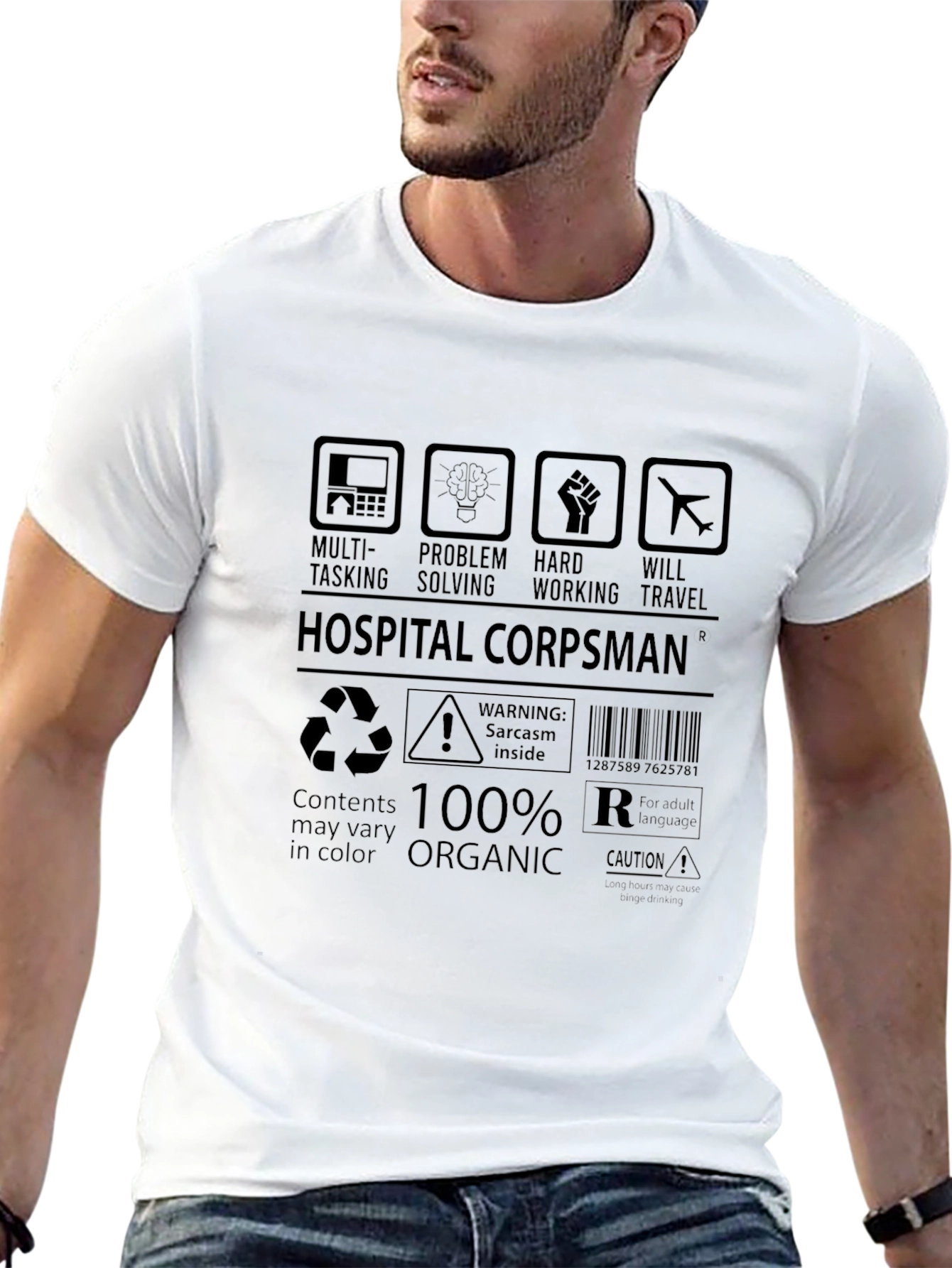 Hospital Corpsman T-Shirt: Multi-Tasking Organic