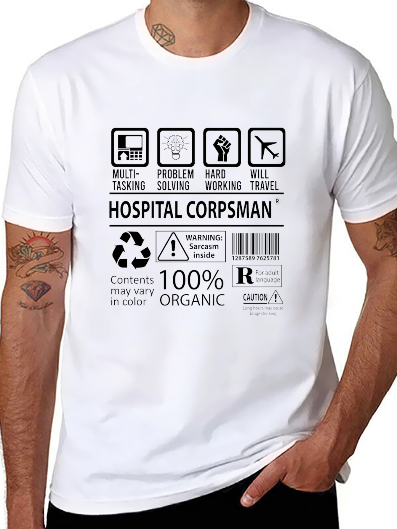 Hospital Corpsman T-Shirt: Multi-Tasking Organic