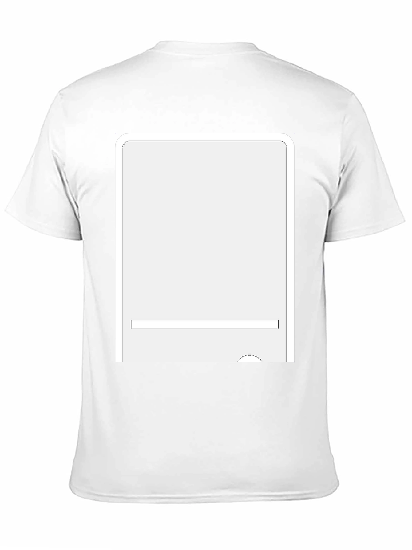 Classic Black T-Shirt with Customizable Panel