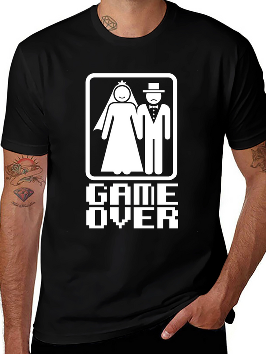 Game Over Wedding T-Shirt Funny Bachelor Party Tee