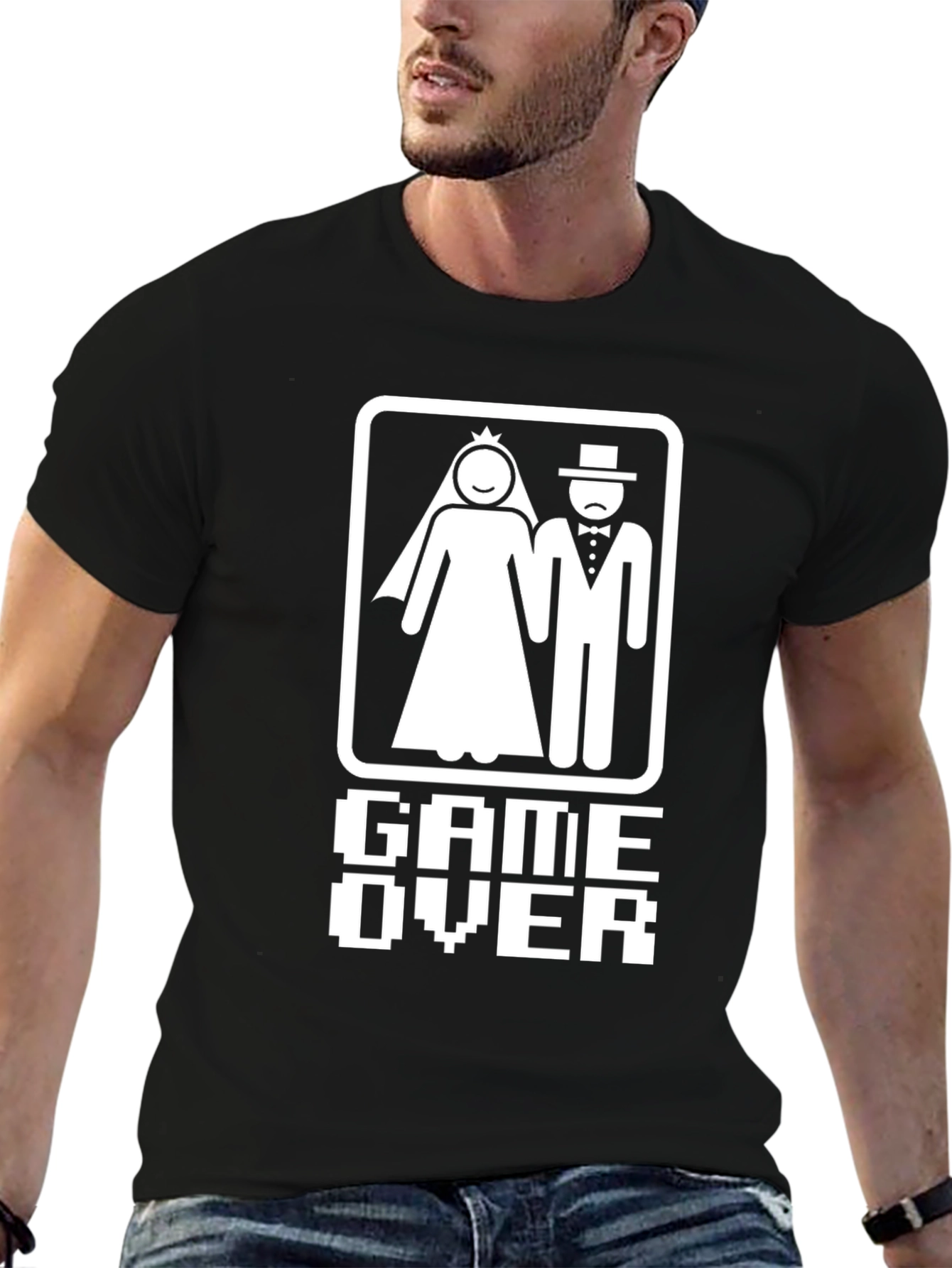 Game Over Wedding T-Shirt Funny Bachelor Party Tee