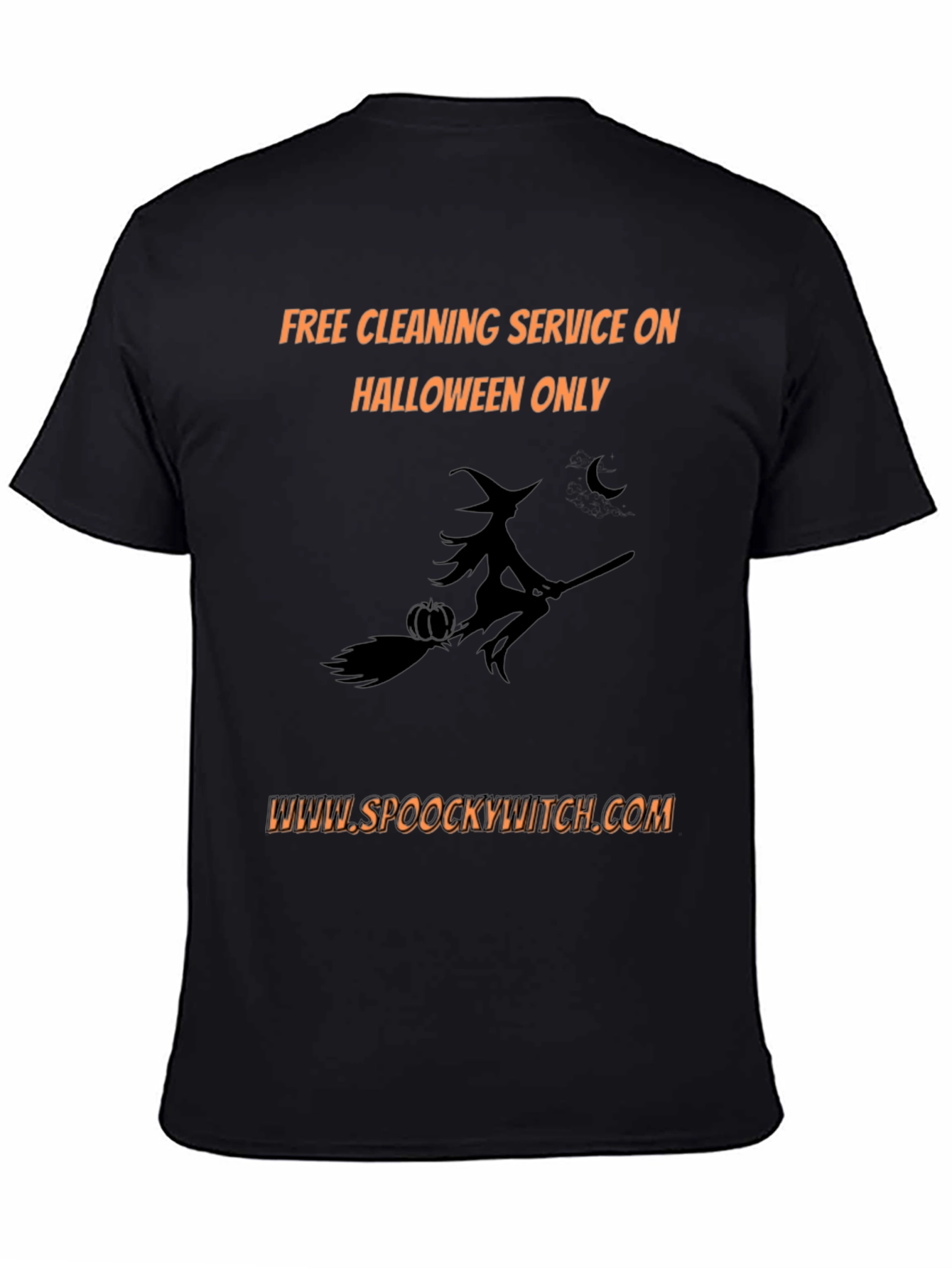 Spooky Witch Halloween Cleaning Service T-Shirt