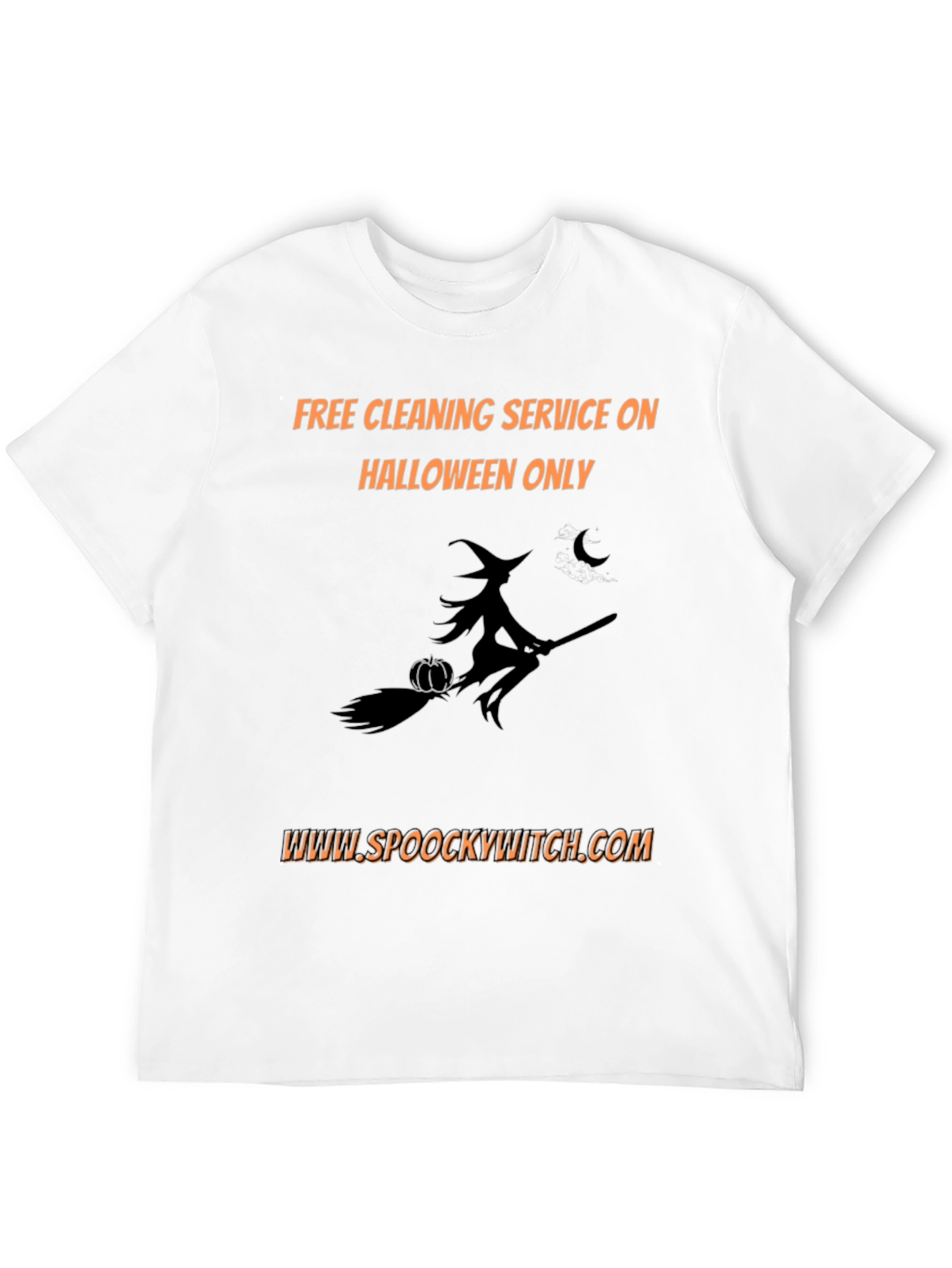 Spooky Witch Halloween Cleaning Service T-Shirt