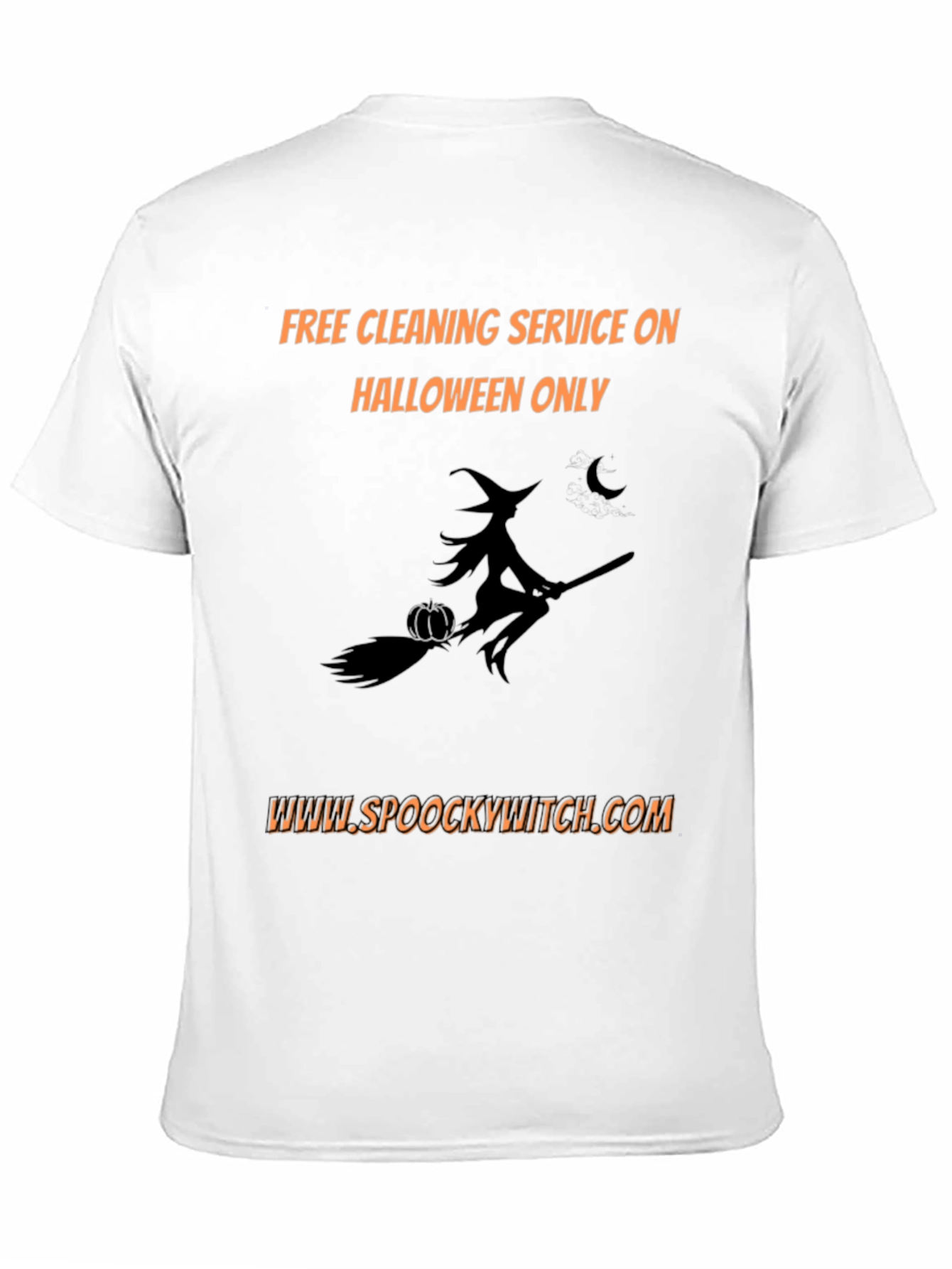 Spooky Witch Halloween Cleaning Service T-Shirt