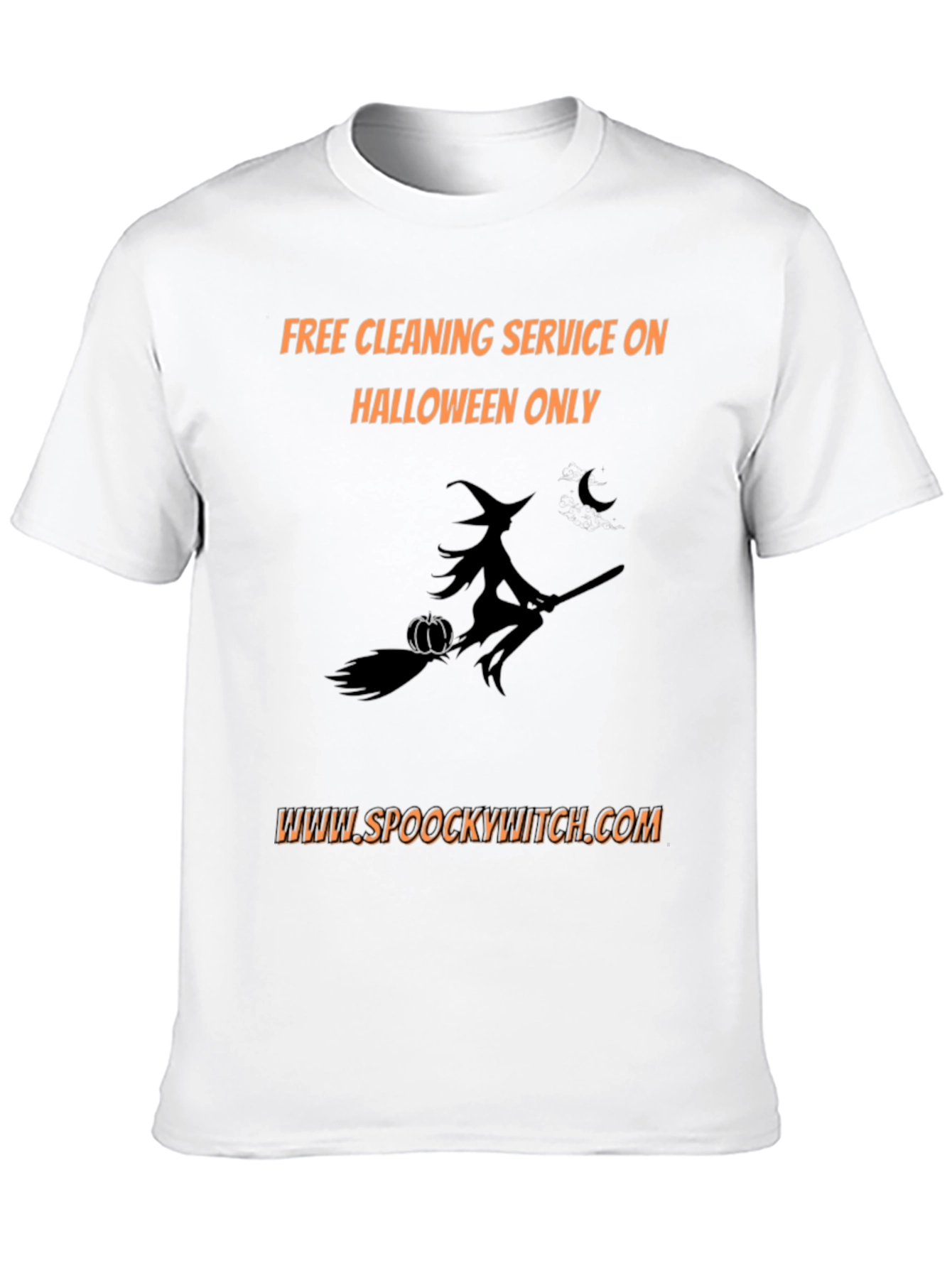 Spooky Witch Halloween Cleaning Service T-Shirt