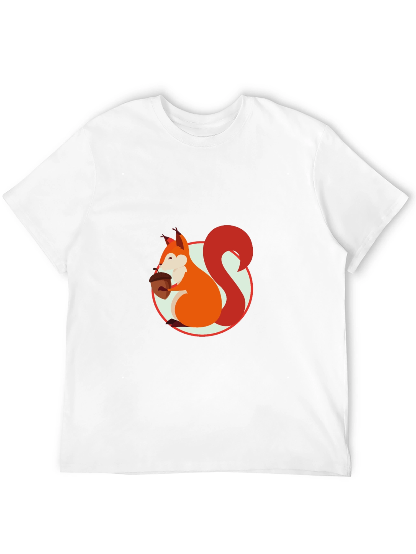 Squirrel Graphic Print Black T-Shirt