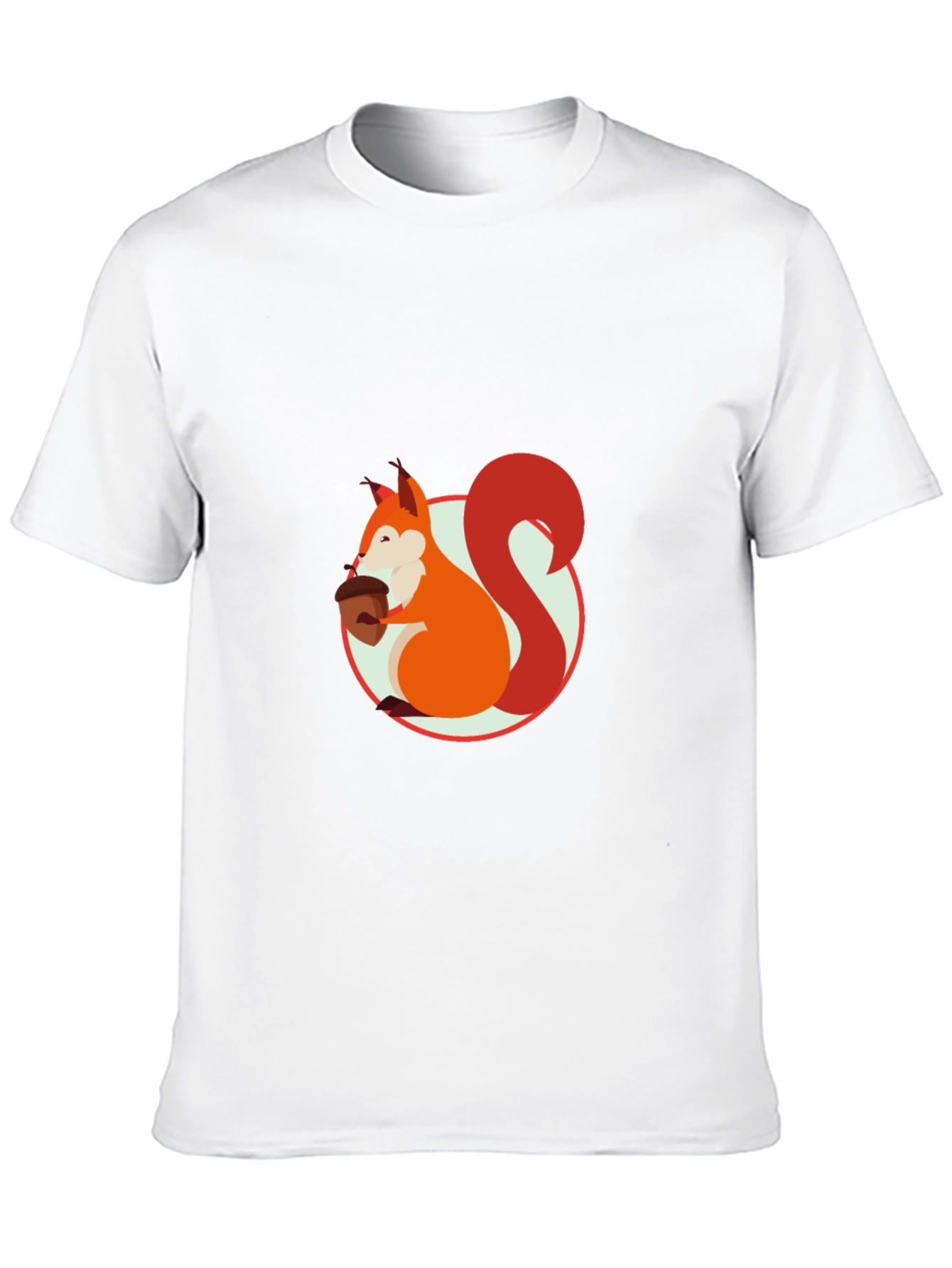 Squirrel Graphic Print Black T-Shirt