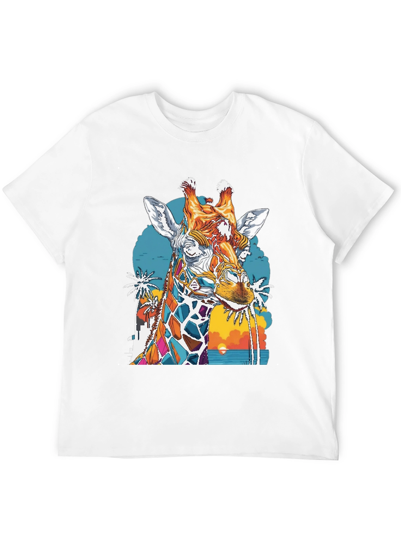 Giraffe Sunset Graphic Tee