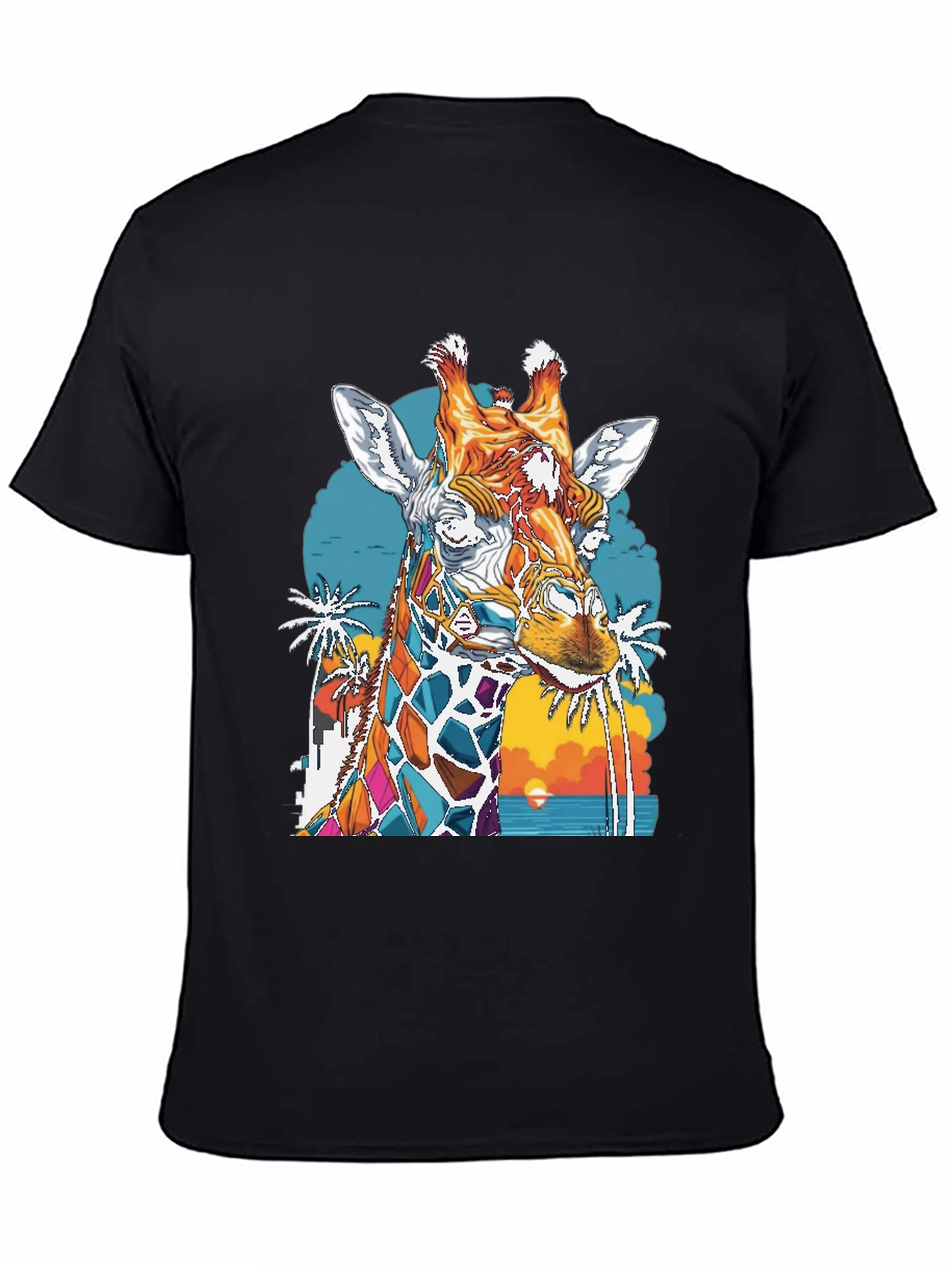 Giraffe Sunset Graphic Tee