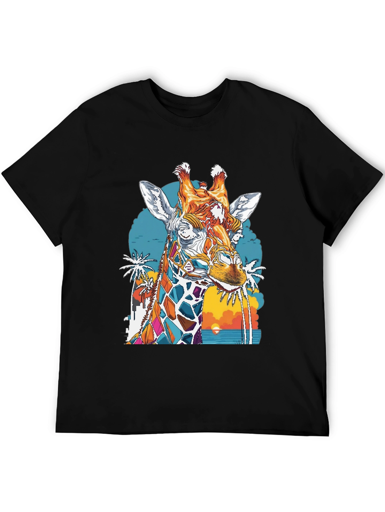 Giraffe Sunset Graphic Tee