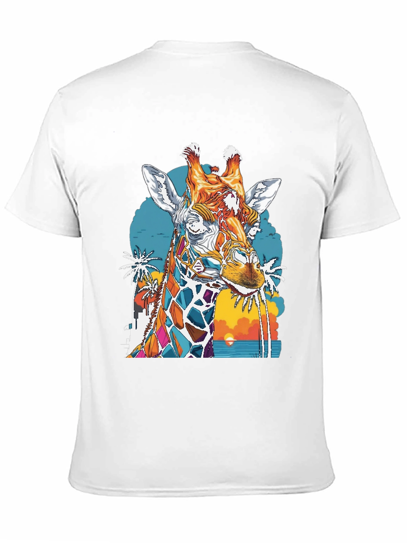 Giraffe Sunset Graphic Tee