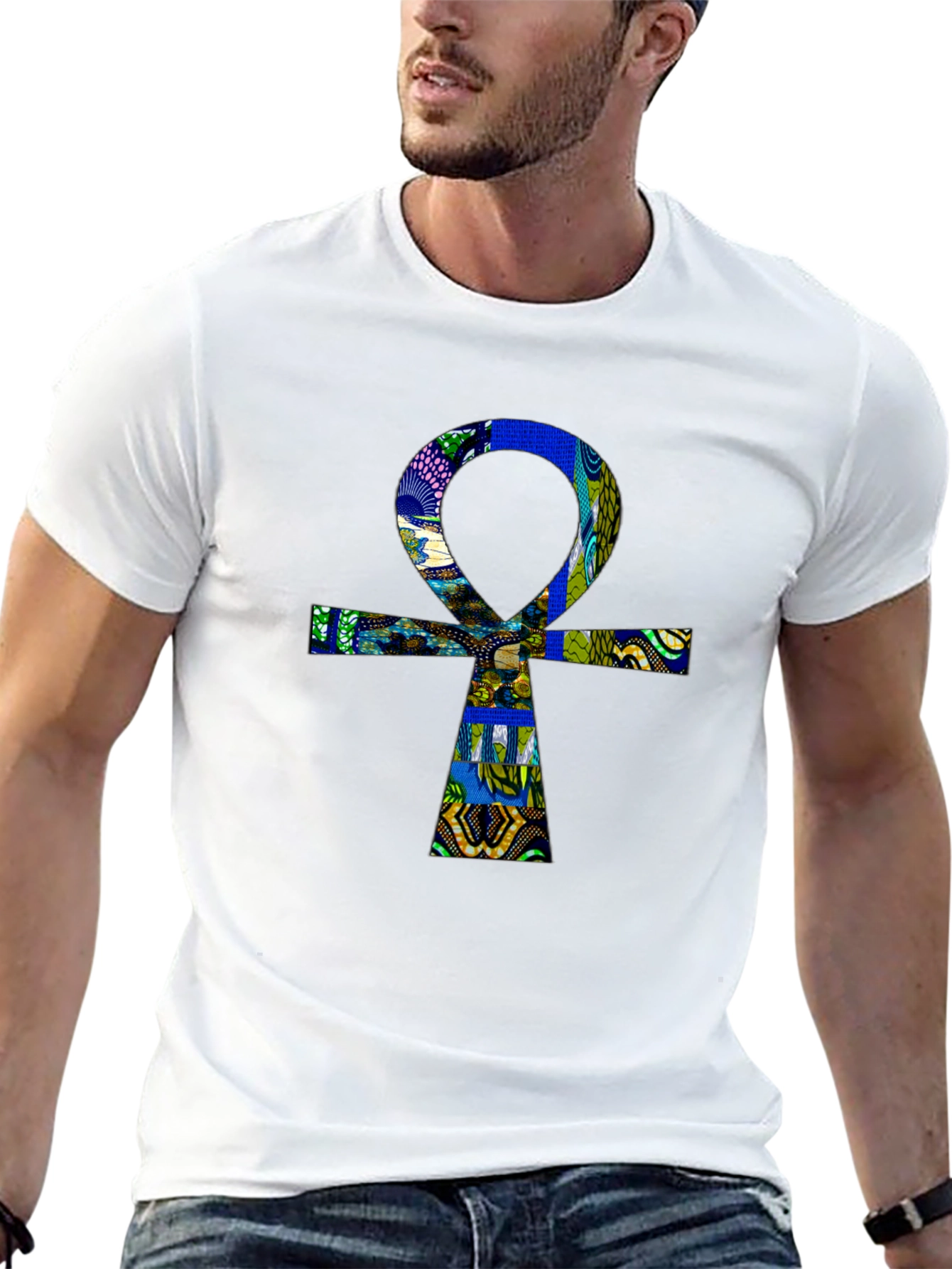 Ankh T-Shirt - Black Cotton Graphic Tee