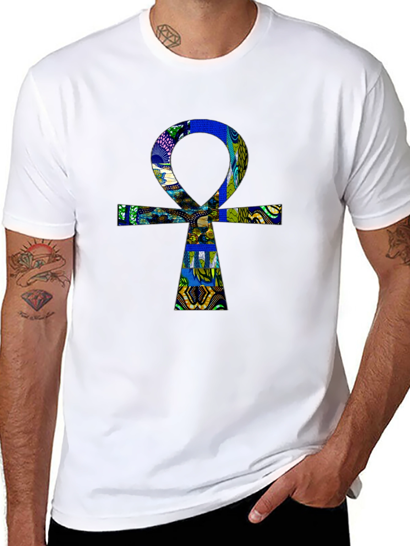 Ankh T-Shirt - Black Cotton Graphic Tee