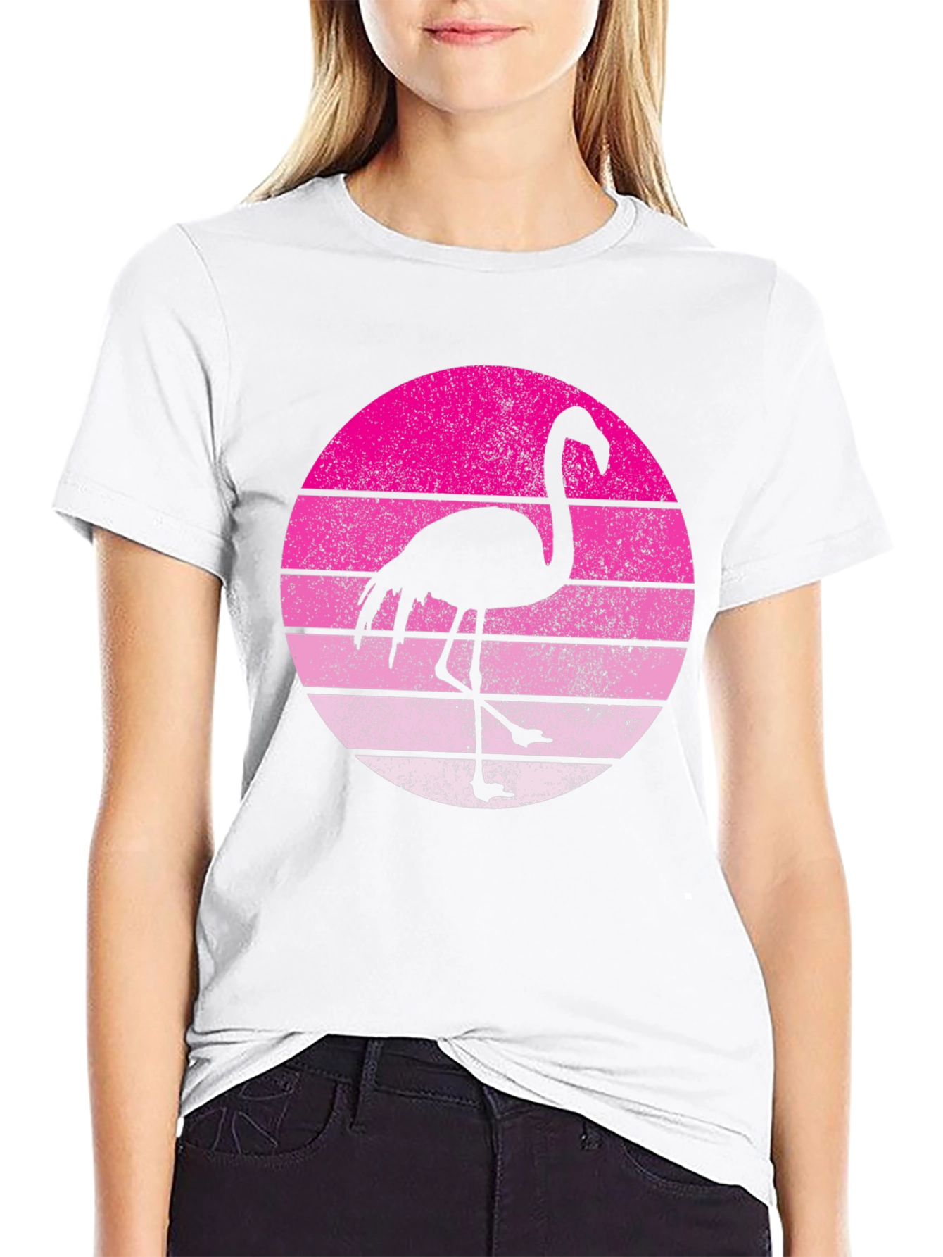 Retro Flamingo Graphic Tee - Stylish Summer T-Shirt