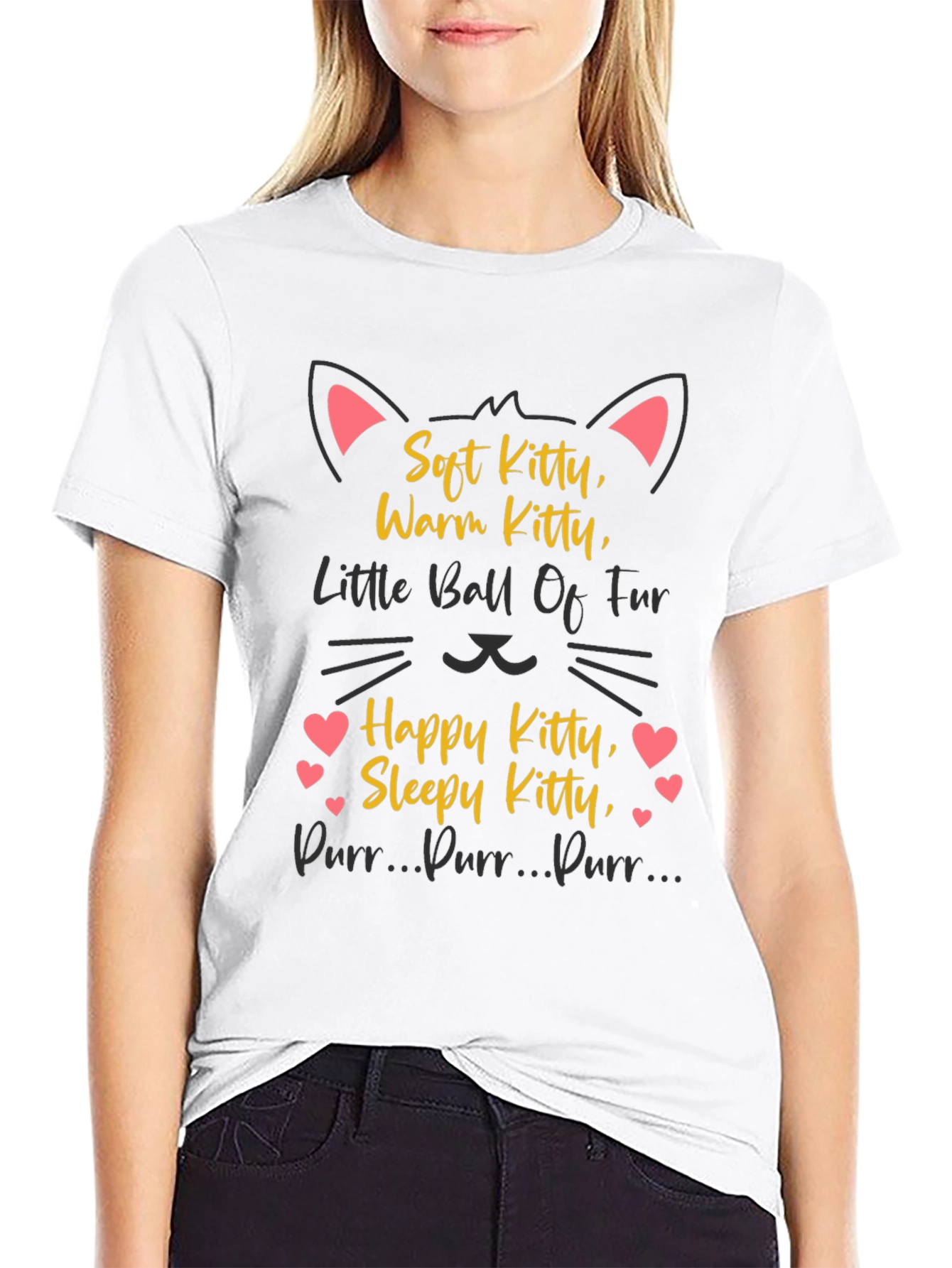 Soft Kitty T-Shirt - Warm Happy & Sleepy!