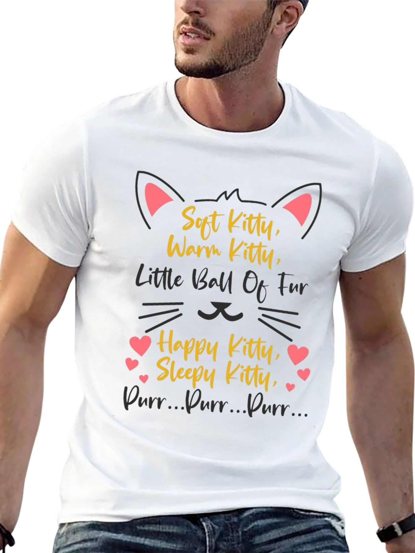 Soft Kitty T-Shirt - Warm Happy & Sleepy!