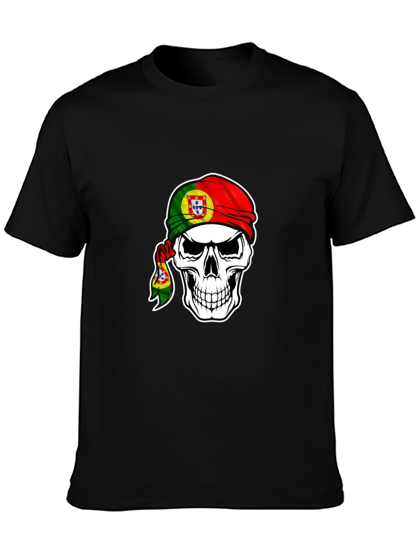 Portuguese Pride Skull T-Shirt - Black