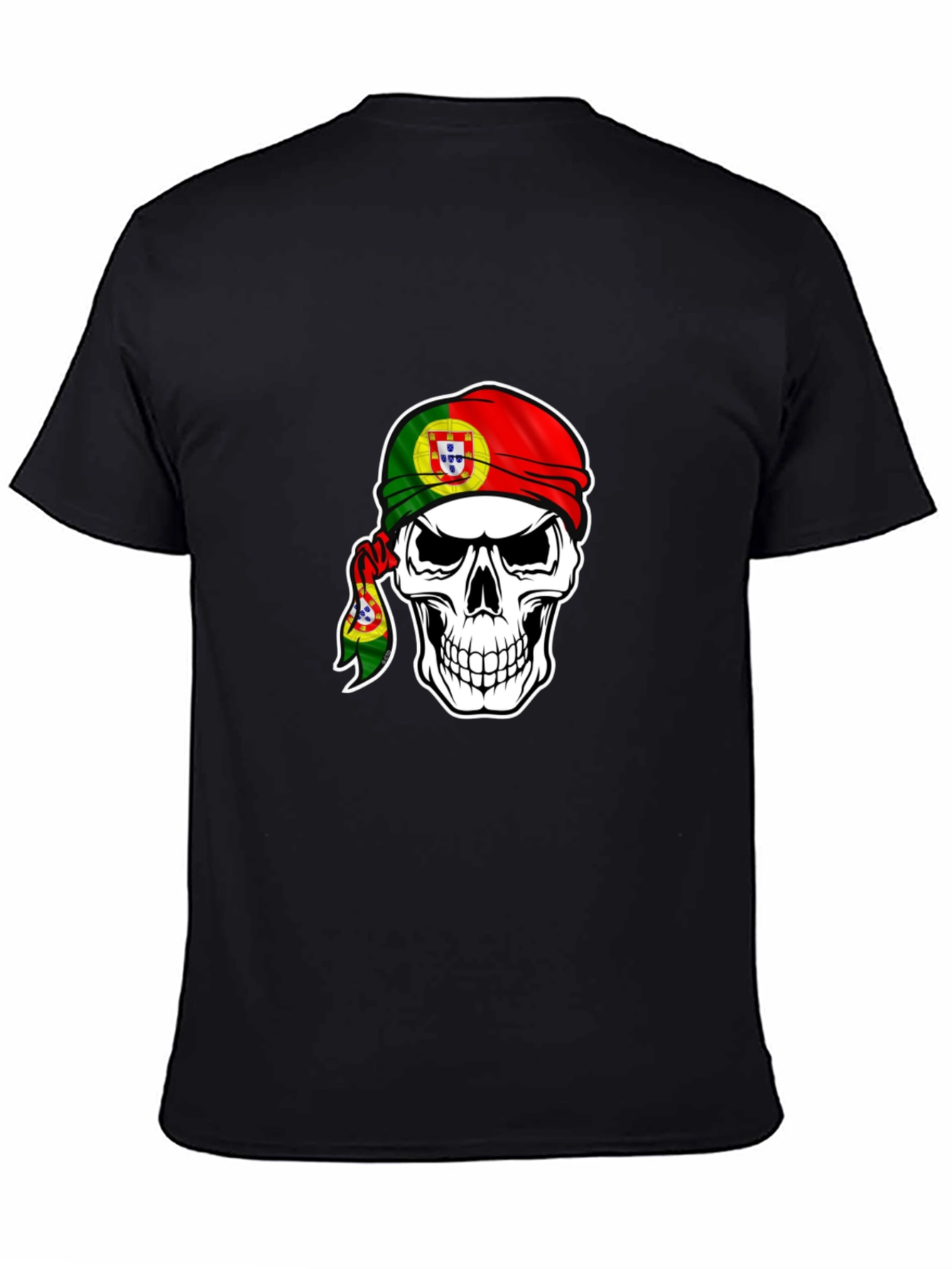 Portuguese Pride Skull T-Shirt - Black