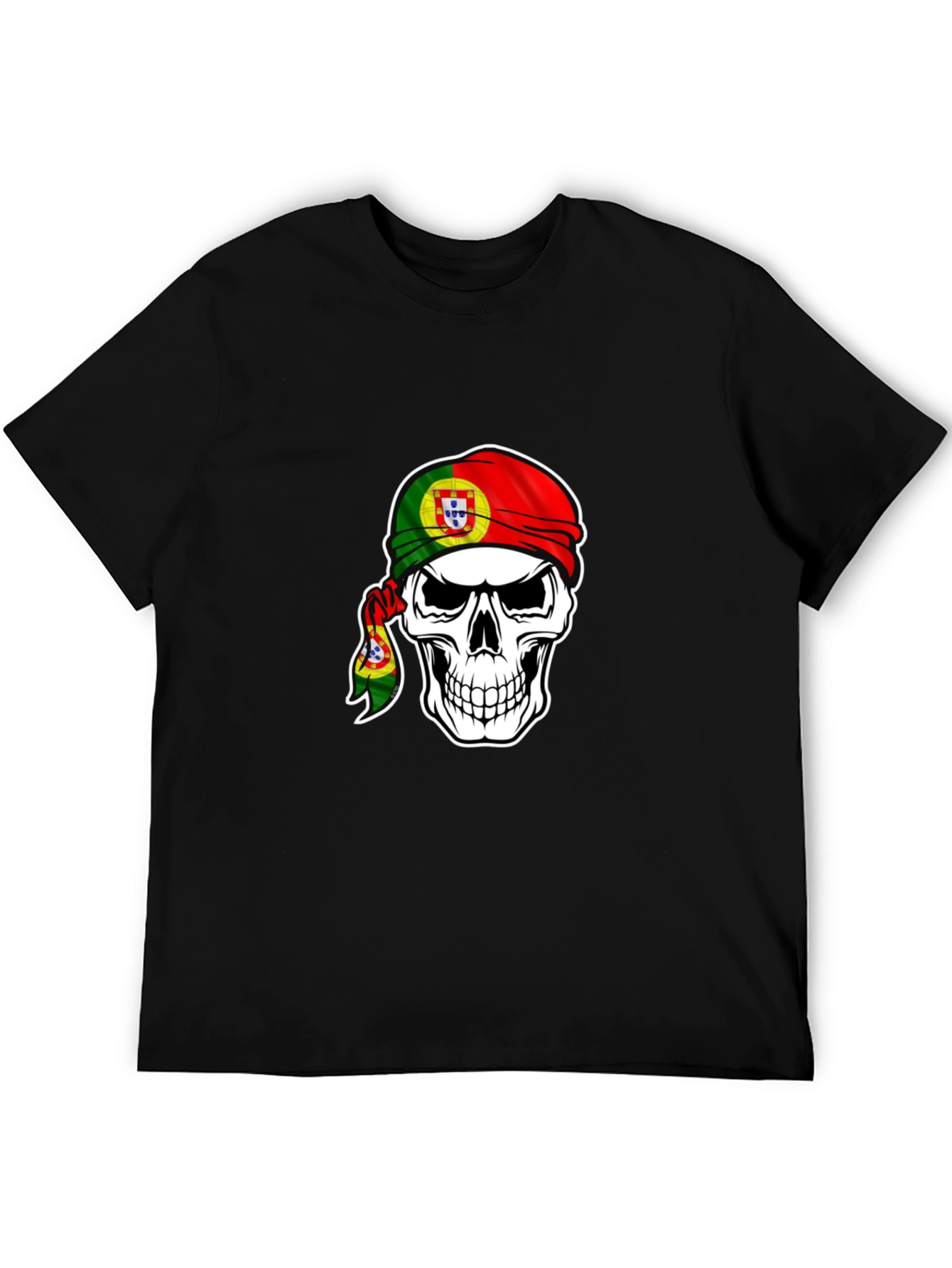 Portuguese Pride Skull T-Shirt - Black