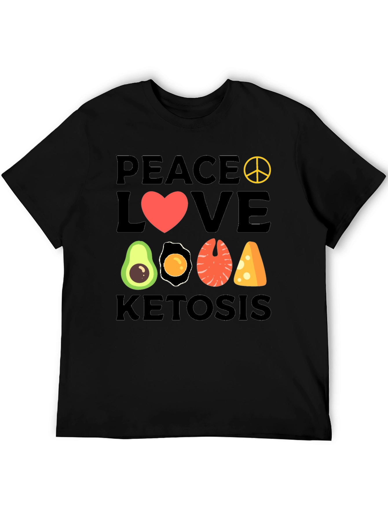Peace Love Ketosis T-Shirt | Keto Diet Apparel