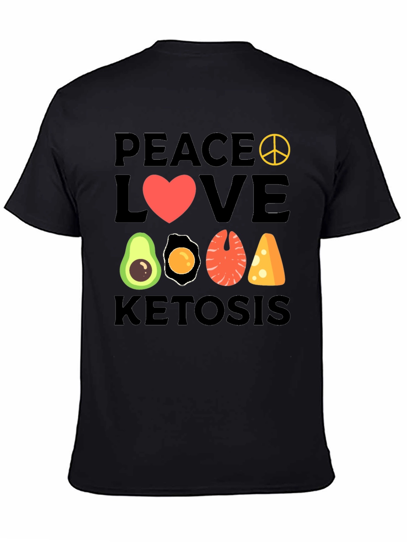 Peace Love Ketosis T-Shirt | Keto Diet Apparel