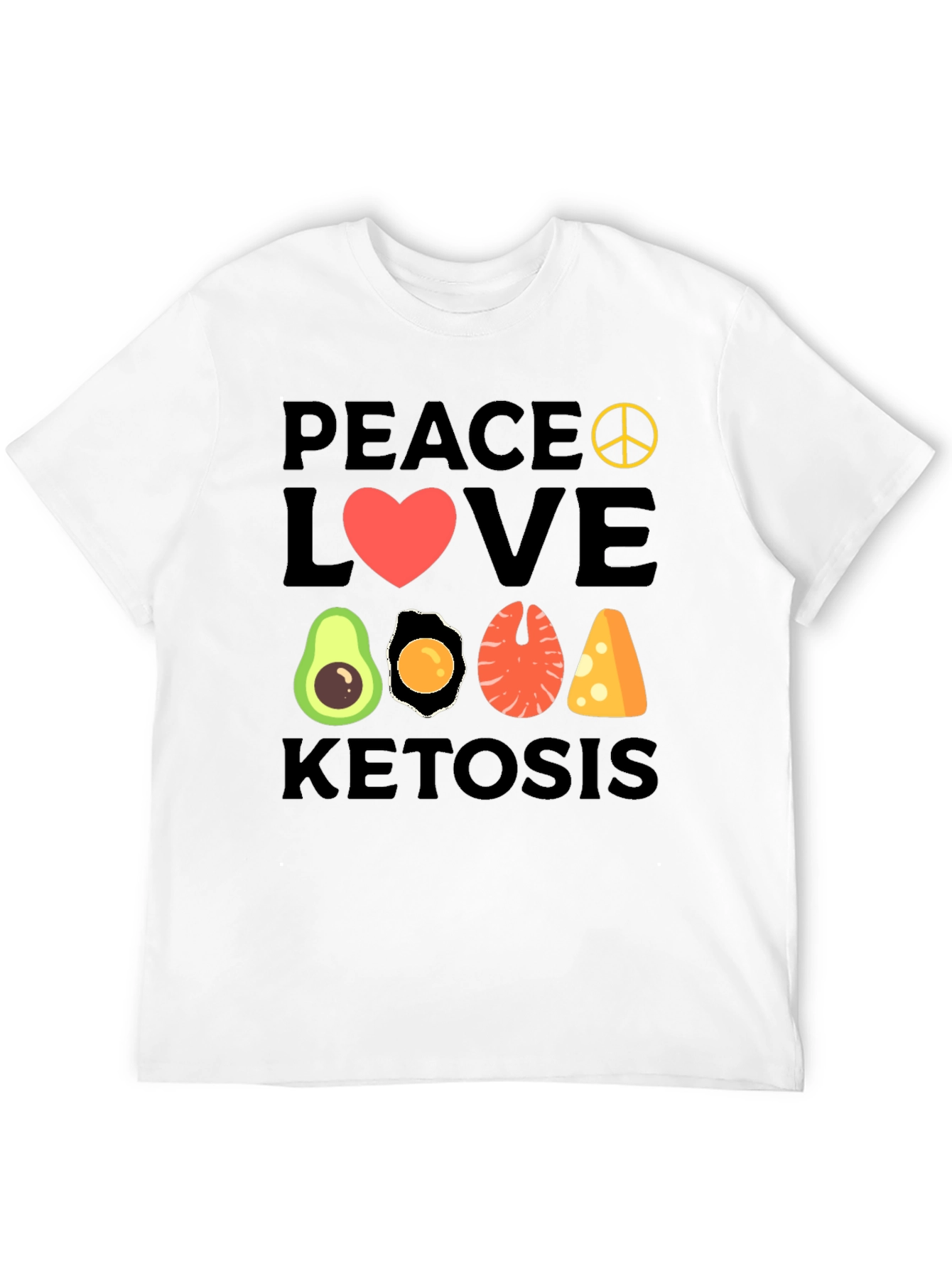 Peace Love Ketosis T-Shirt | Keto Diet Apparel