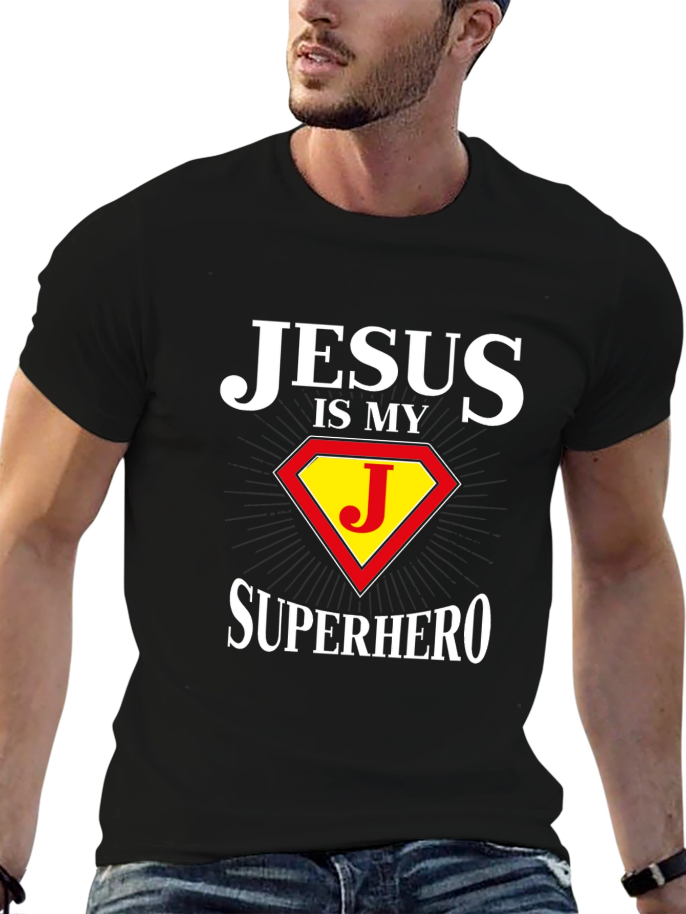 Jesus is My Superhero Graphic T-Shirt
