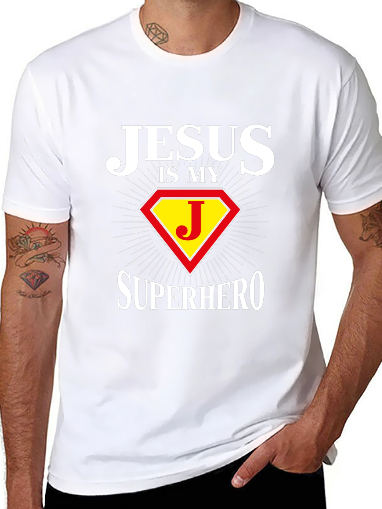 Jesus is My Superhero Graphic T-Shirt