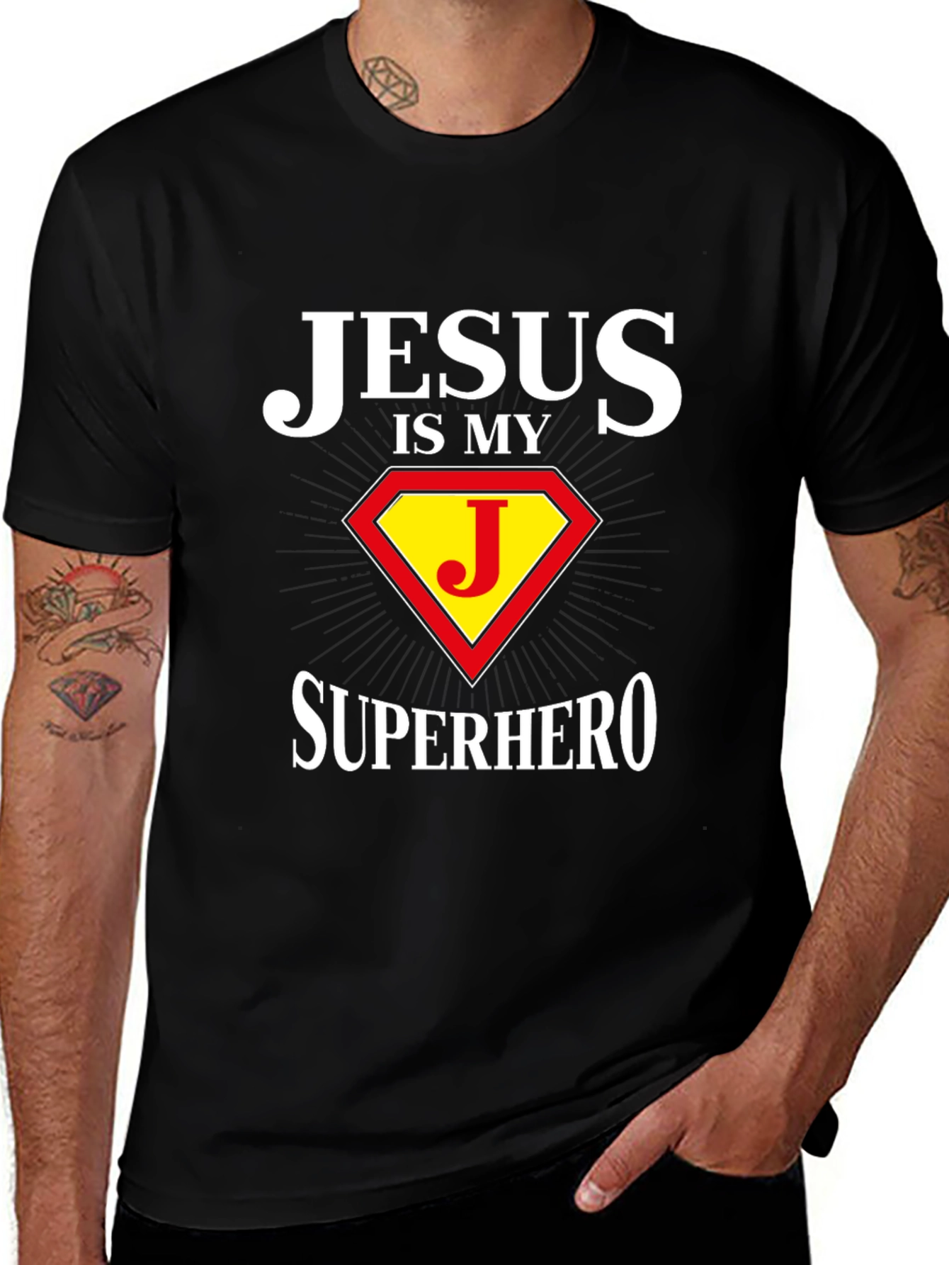 Jesus is My Superhero Graphic T-Shirt