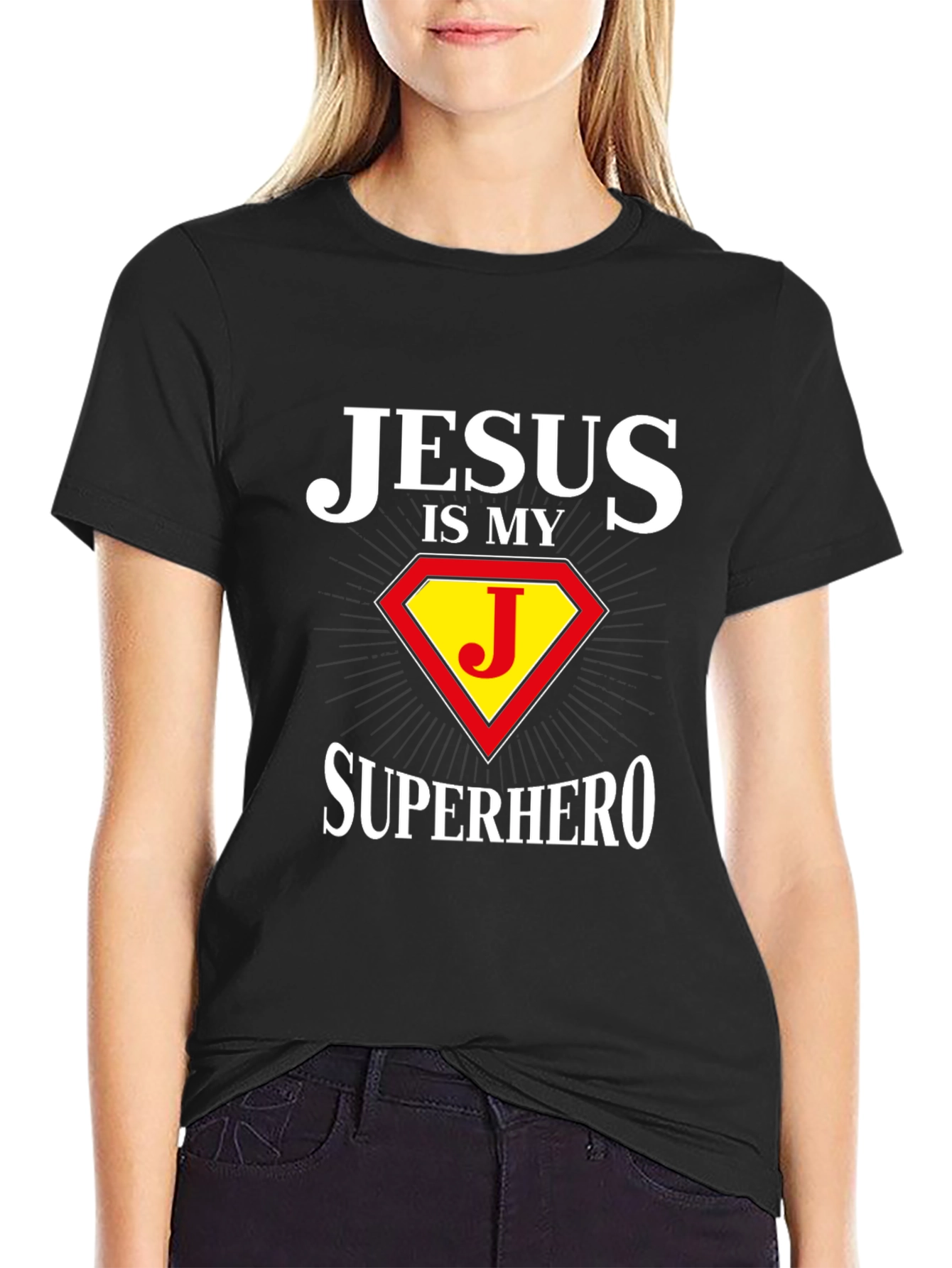 Jesus is My Superhero Graphic T-Shirt