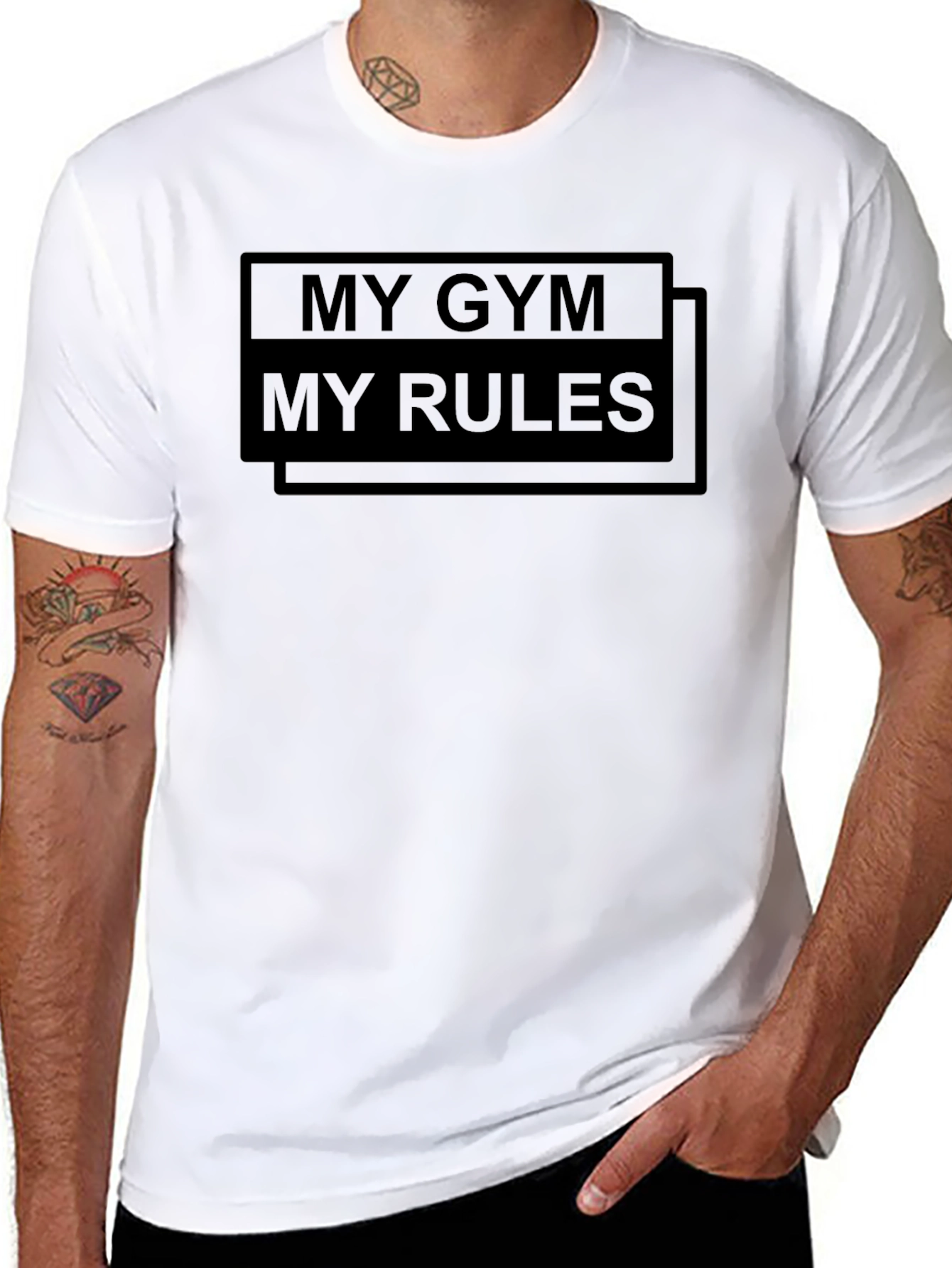 My Gym My Rules Black Graphic T-Shirt