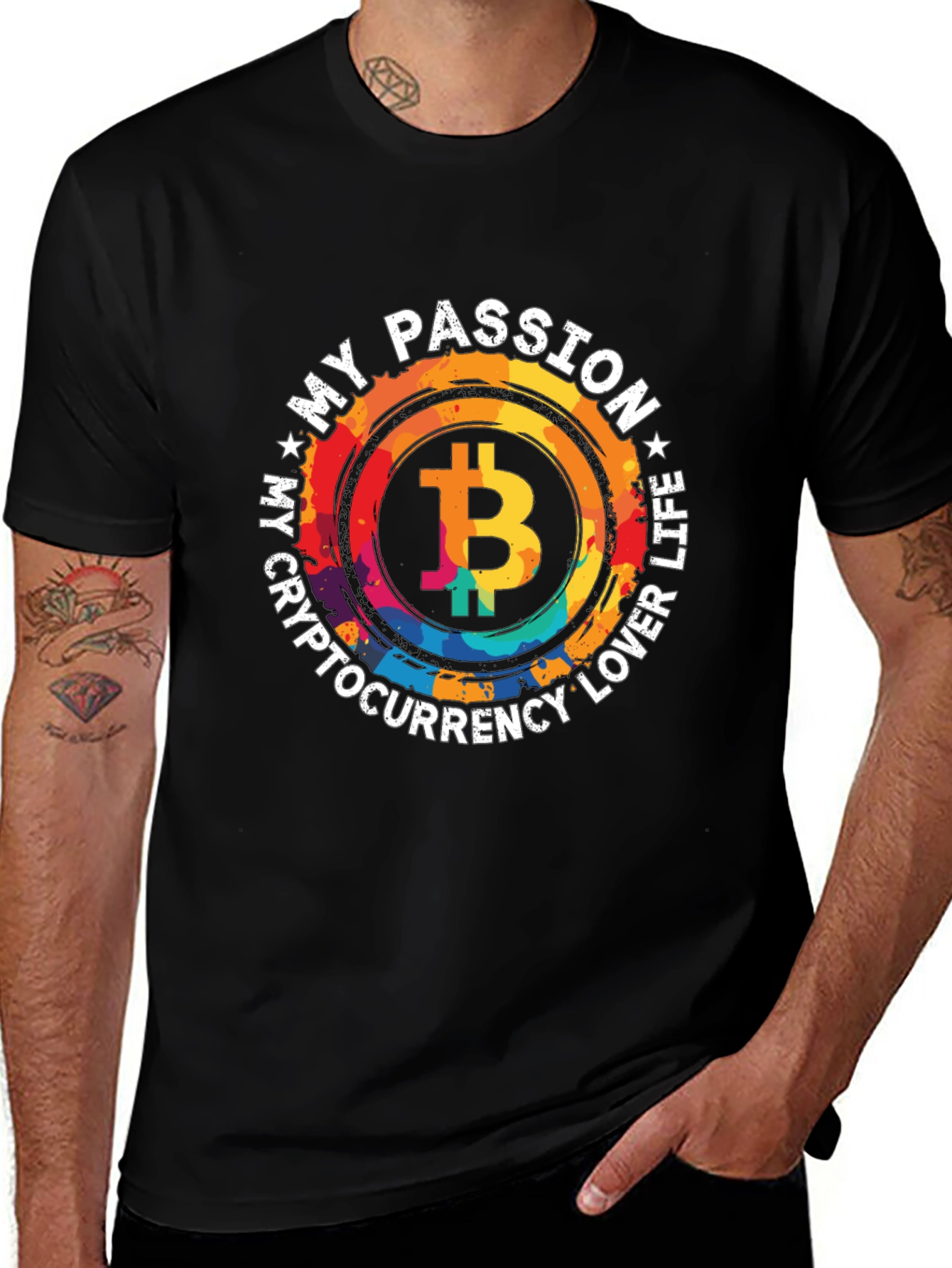 Bitcoin Passion Black T-Shirt Crypto Lover Life