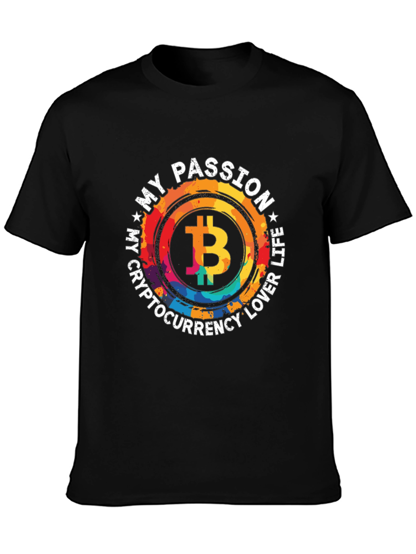 Bitcoin Passion Black T-Shirt Crypto Lover Life