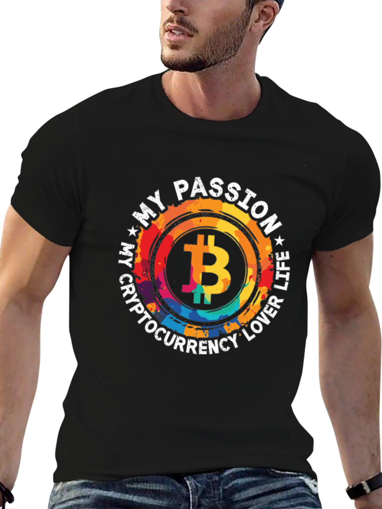 Bitcoin Passion Black T-Shirt Crypto Lover Life