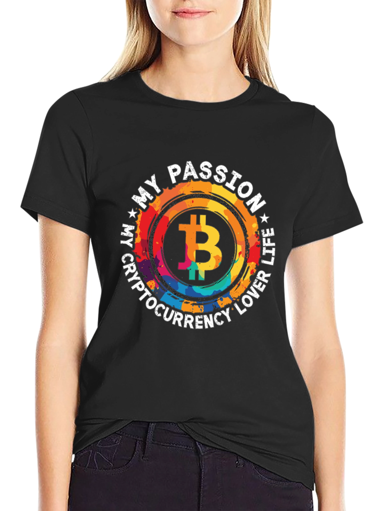 Bitcoin Passion Black T-Shirt Crypto Lover Life