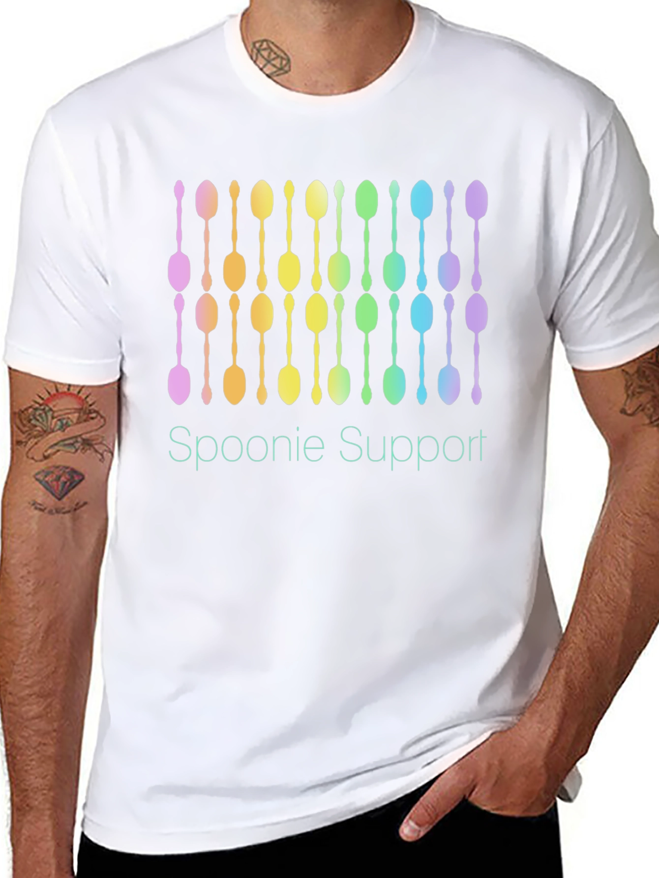Spoonie Support Graphic T-Shirt - Chronic Illness Awareness
