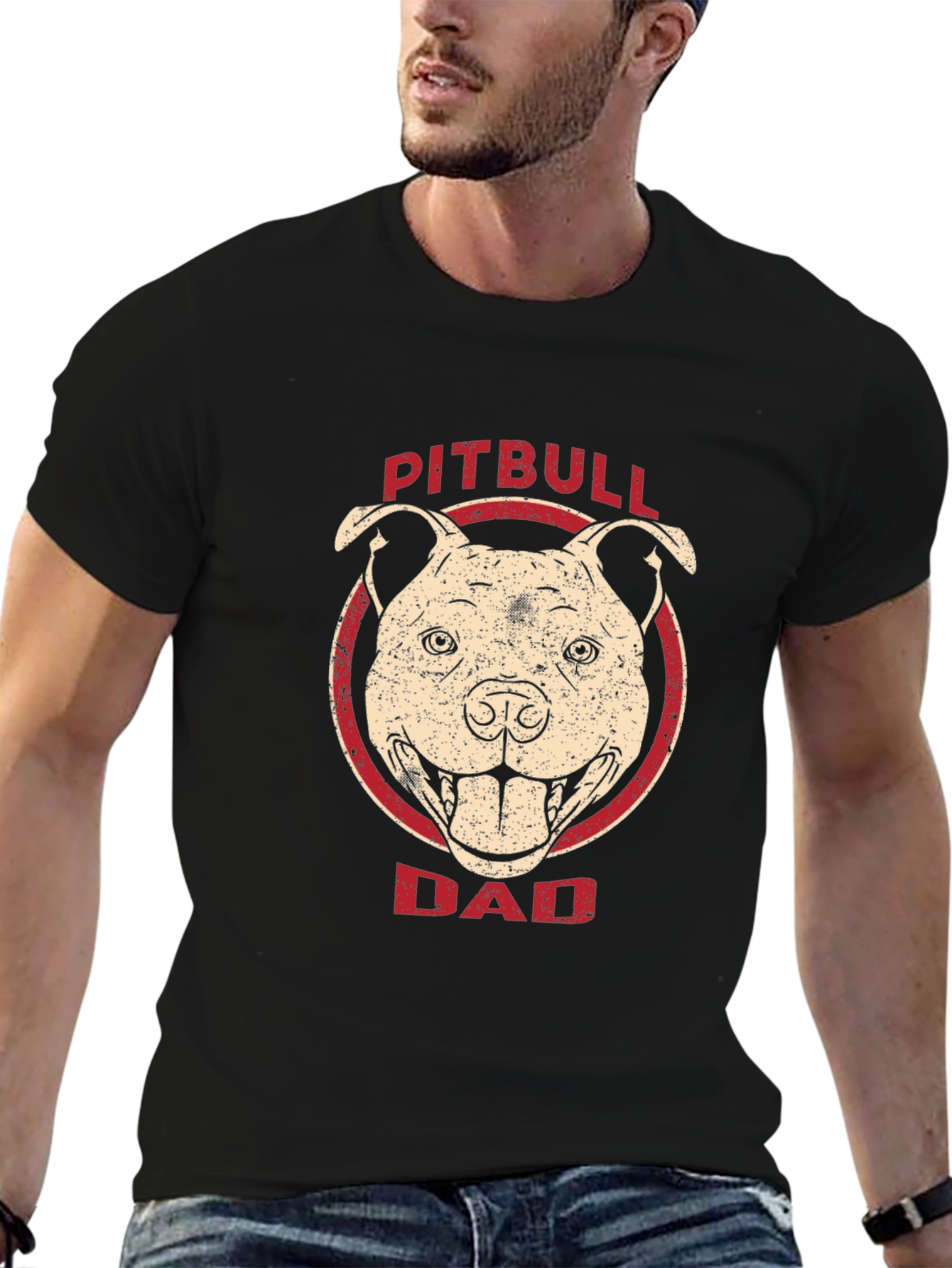 Pitbull Dad Graphic Tee - Dog Lover T-Shirt