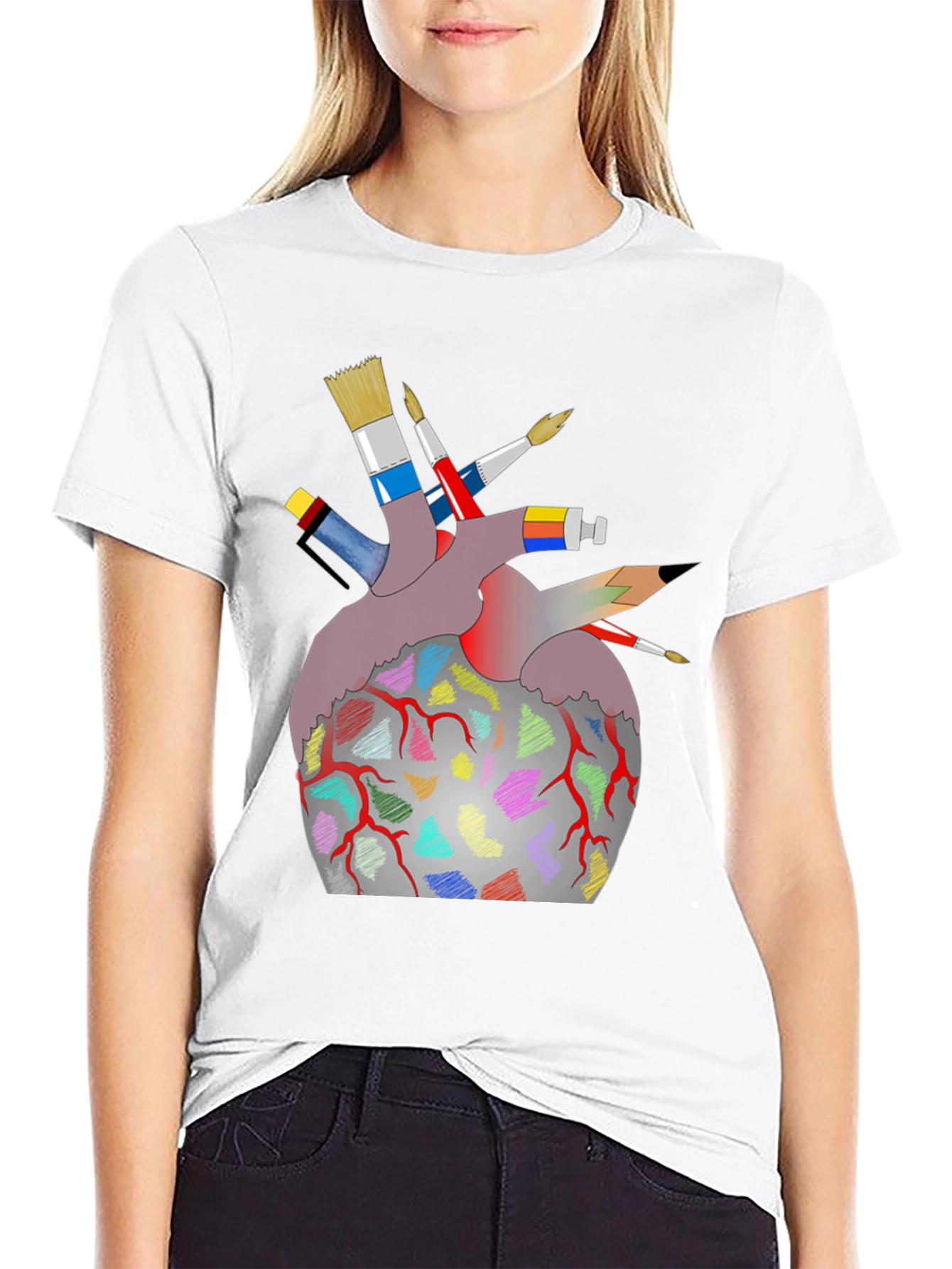 Artist Heart T-Shirt - Creative Graphic Tee