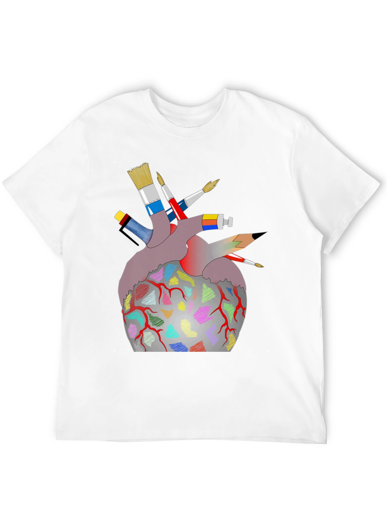 Artist Heart T-Shirt - Creative Graphic Tee