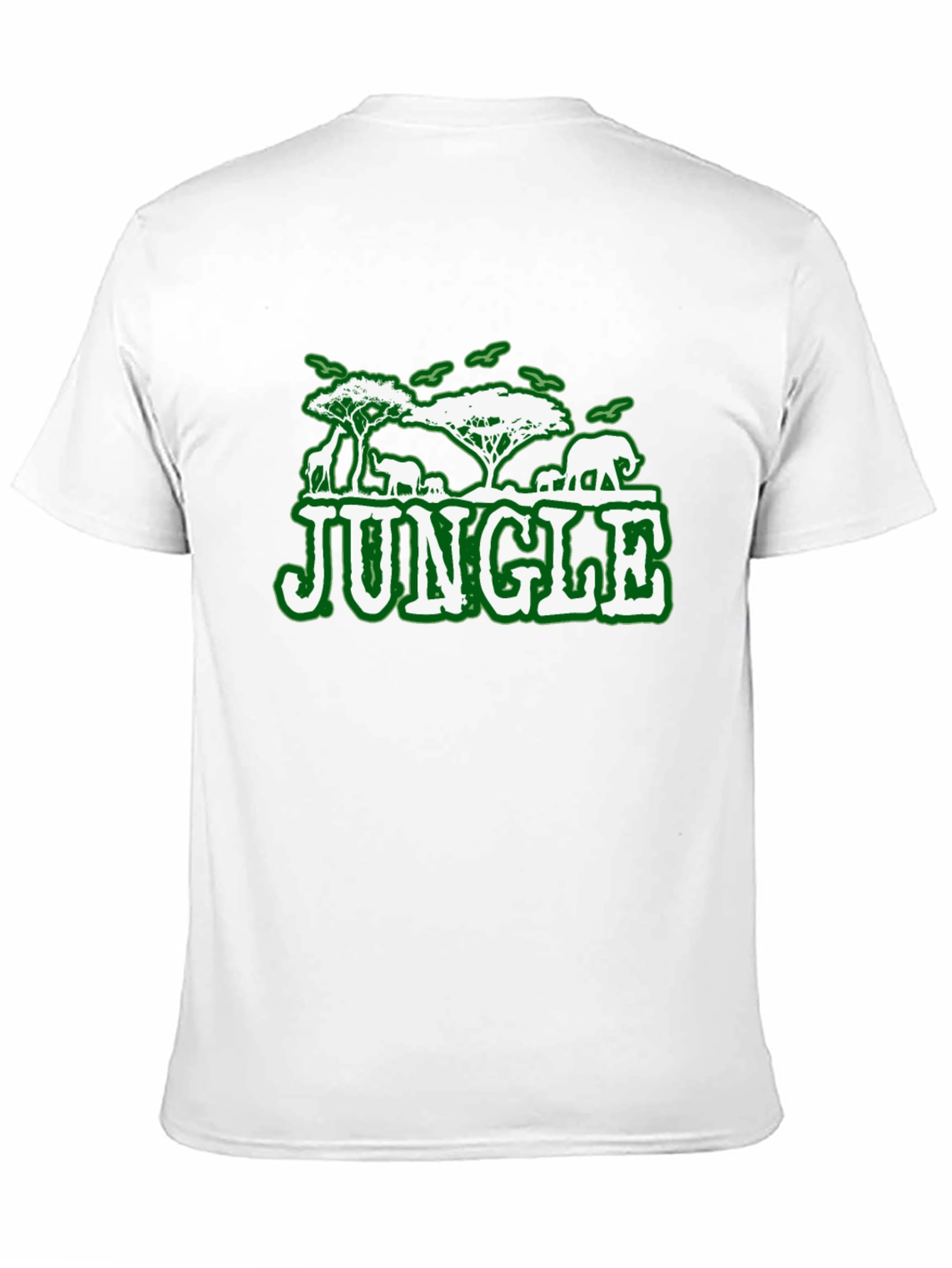 Jungle Animal Graphic Print Black T-Shirt