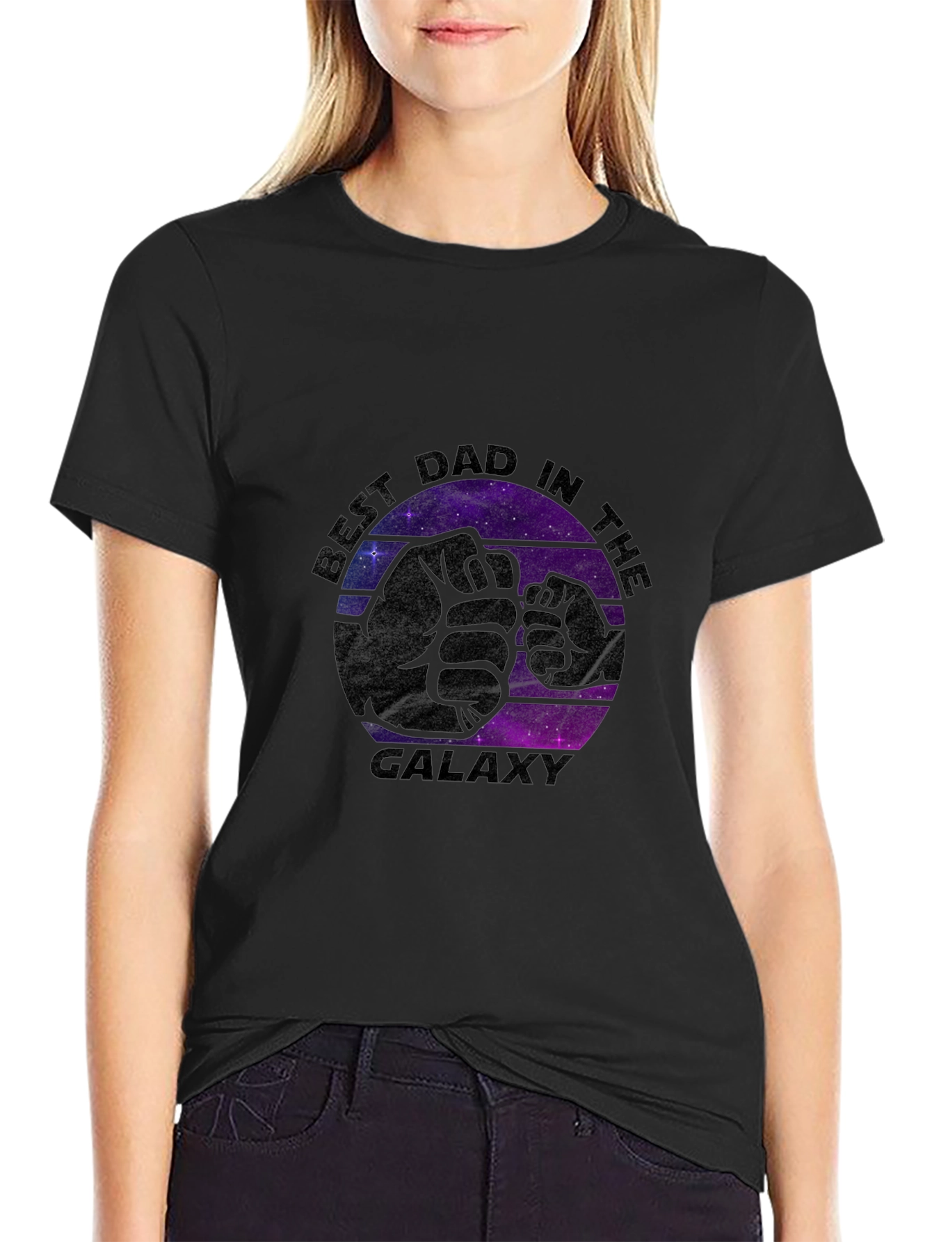 Best Dad in the Galaxy Black T-Shirt