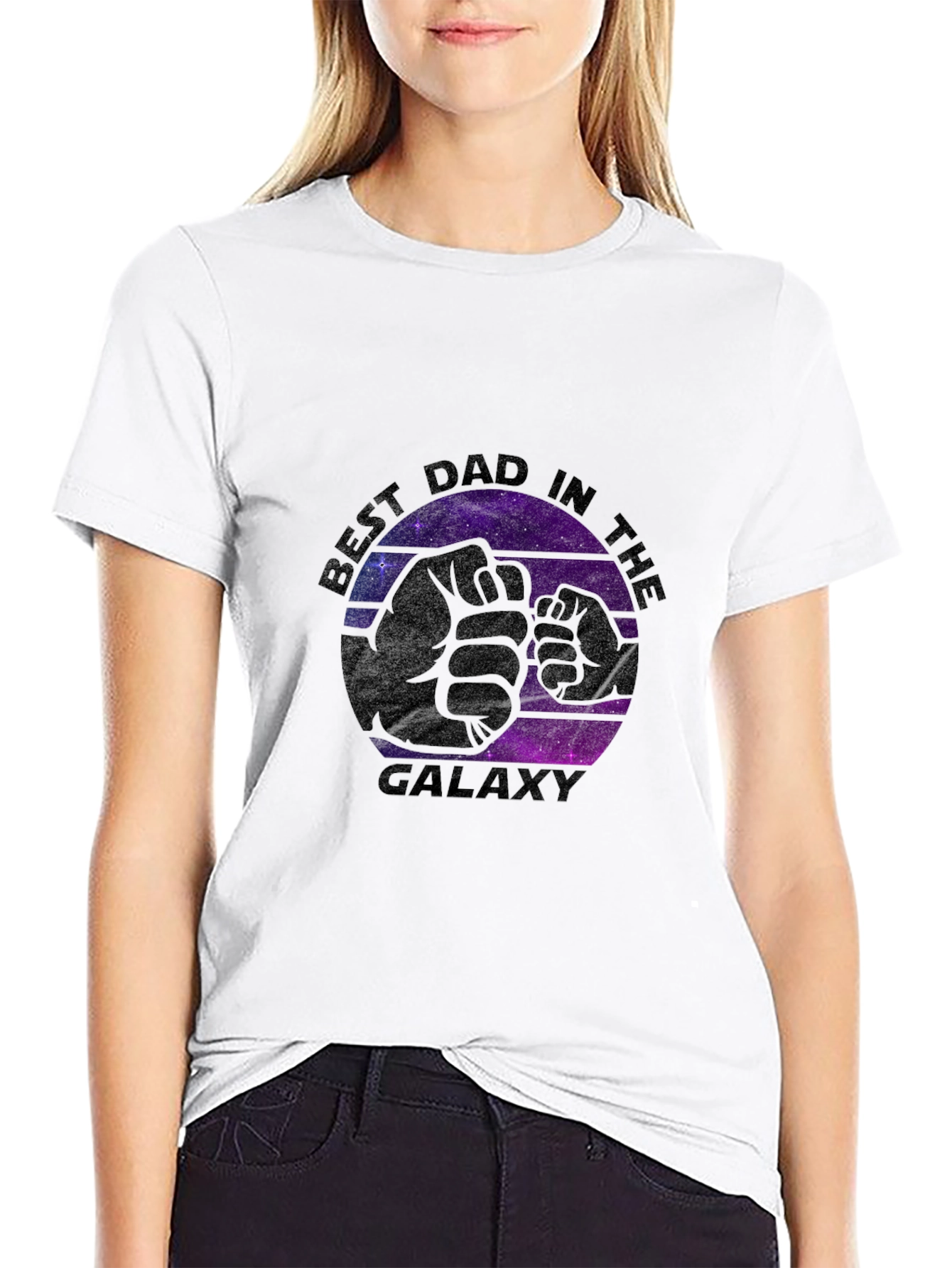 Best Dad in the Galaxy Black T-Shirt
