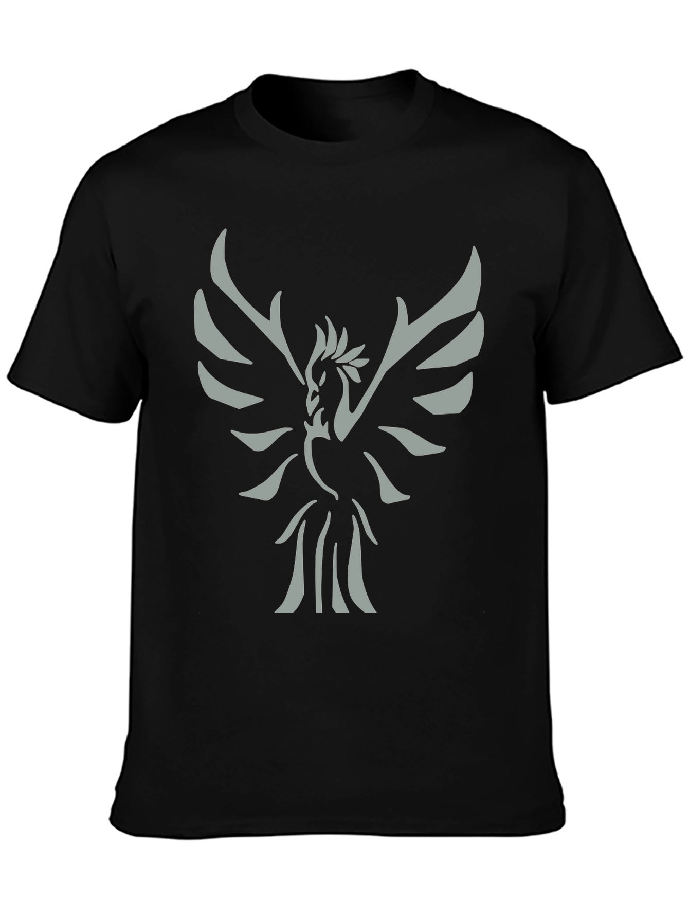 Phoenix Graphic Tee - Mens Black Cotton T-Shirt