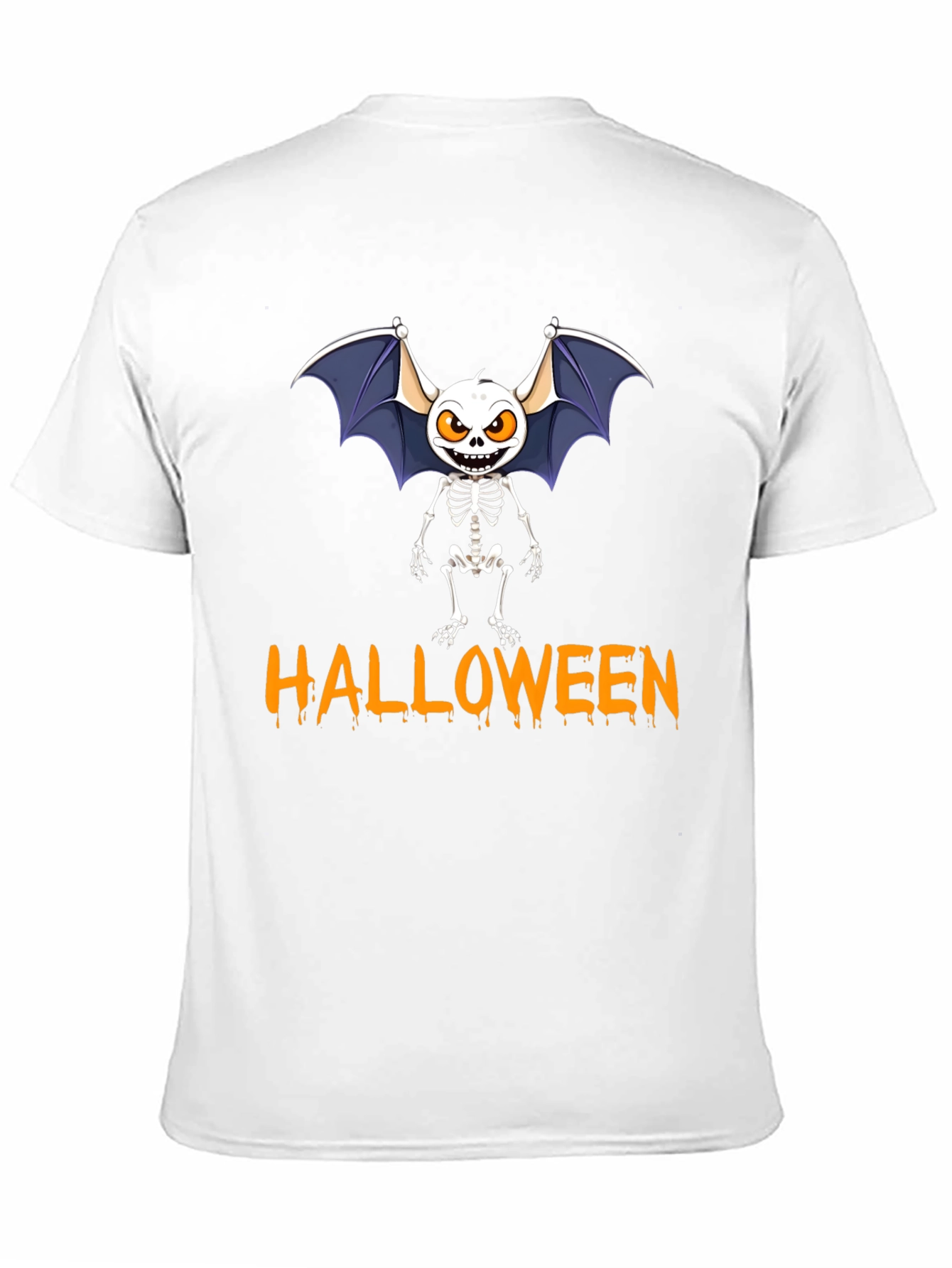 Halloween Bat Skeleton Graphic Tee